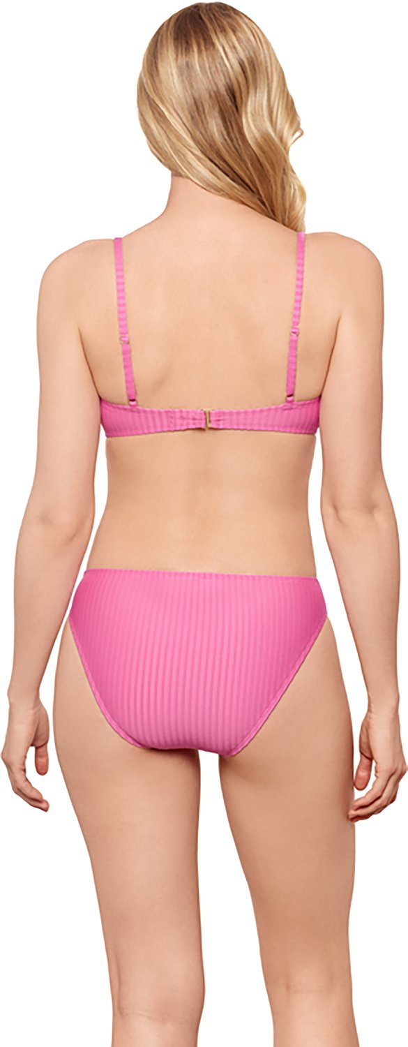 Salt + Cove Juniors' Ziggy Rib Double Ring Bralette Swim Top - view number 2