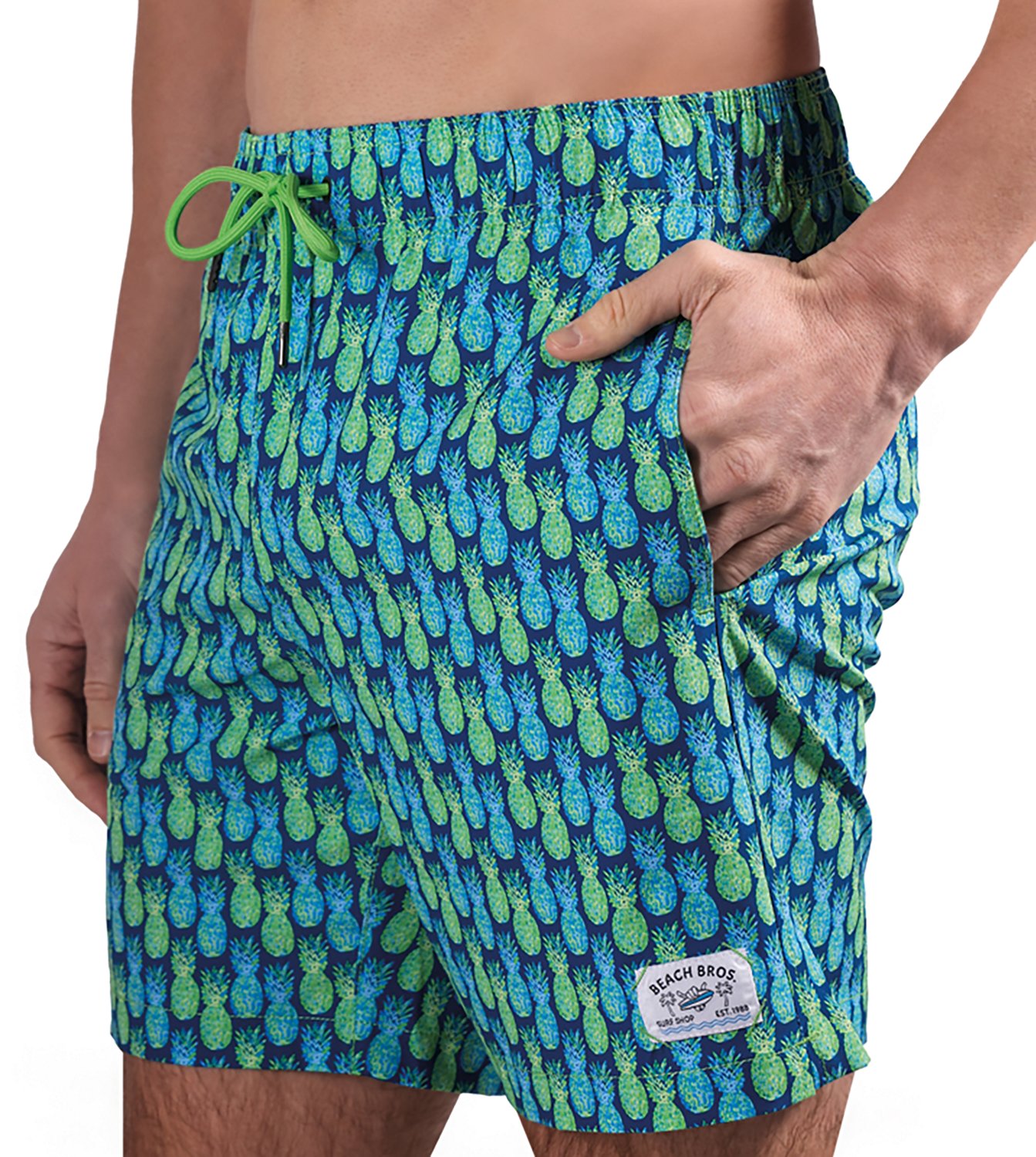 Beach Bros Men's Gradient Pineapple Swim Trunk Shorts 6.5 in - view number 3