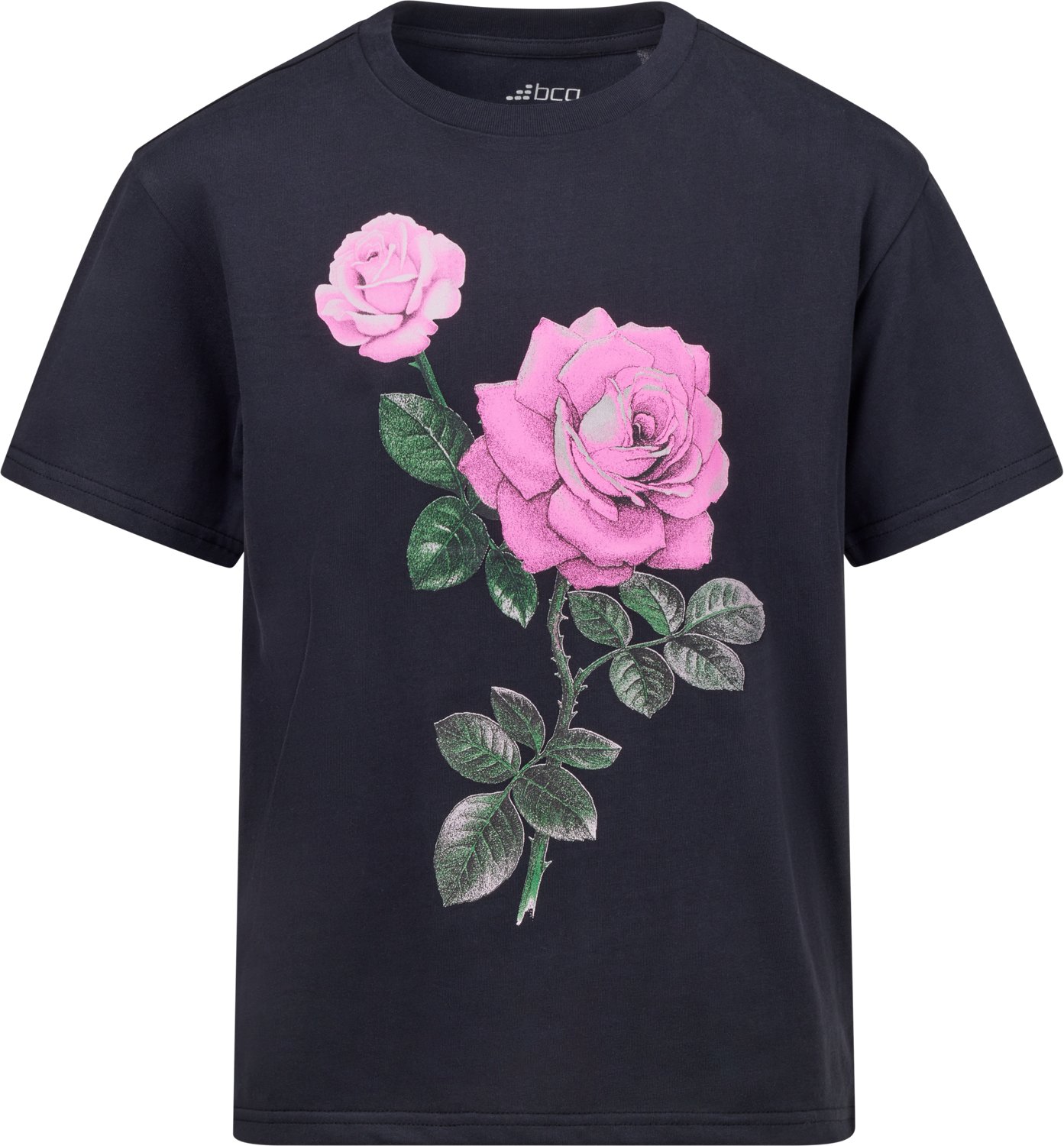BCG Girls' Lifestyle Cotton Boxy Rose T-shirt - view number 1