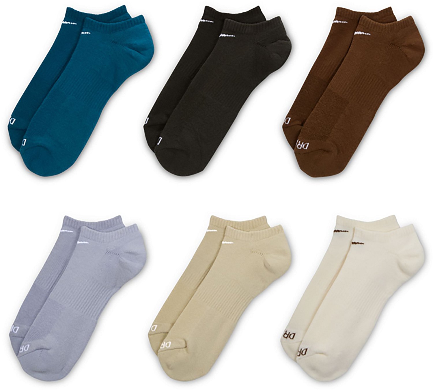 Nike Men's Everyday Plus Cushion Training No Show Socks 6 Pack - view number 2