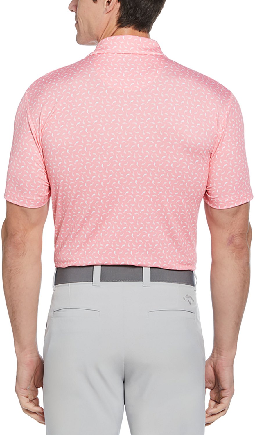 Callaway Men's Dolphin Texture Print Short Sleeve Polo Shirt - view number 2