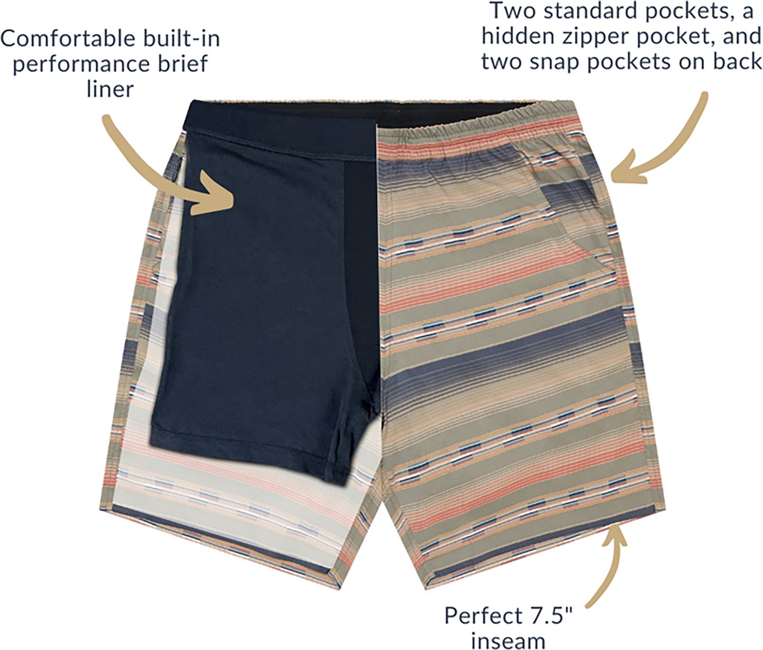 Texas Standard Men's Waterloo Swim Shorts 7.5 in - view number 3