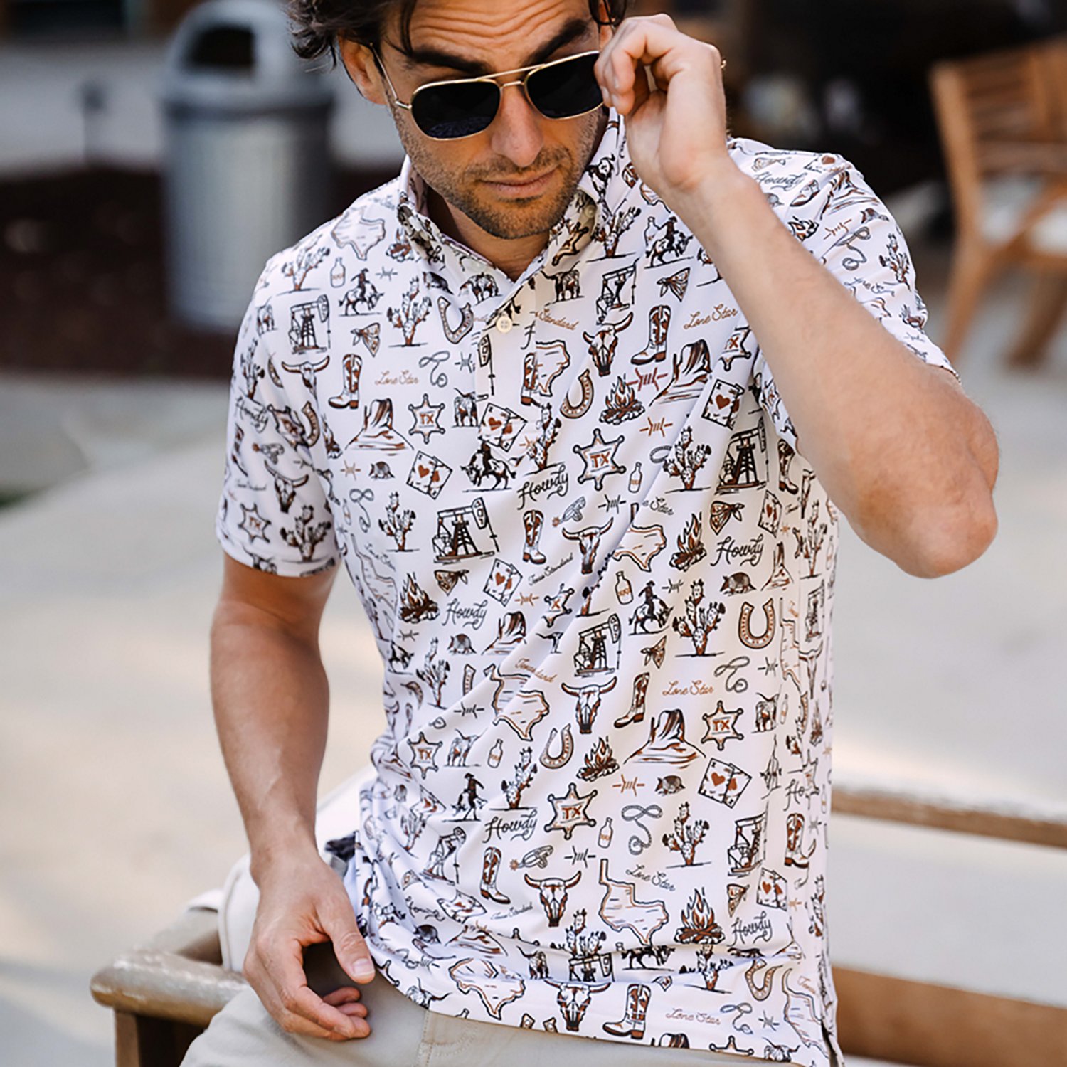 Texas Standard Men's Chisholm Traditions Polo Shirt                                                                              - view number 3