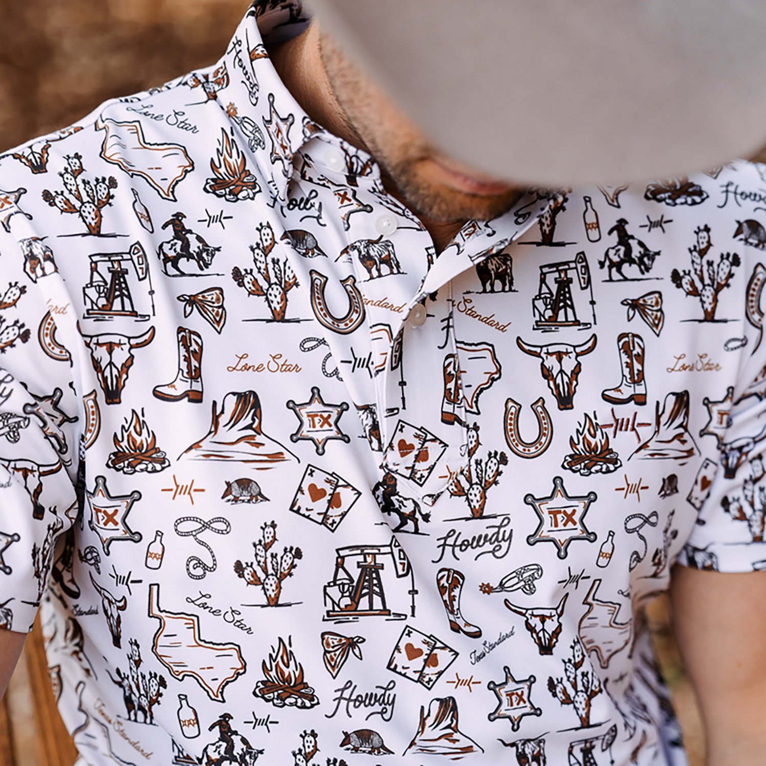 Texas Standard Men's Chisholm Traditions Polo Shirt                                                                              - view number 5