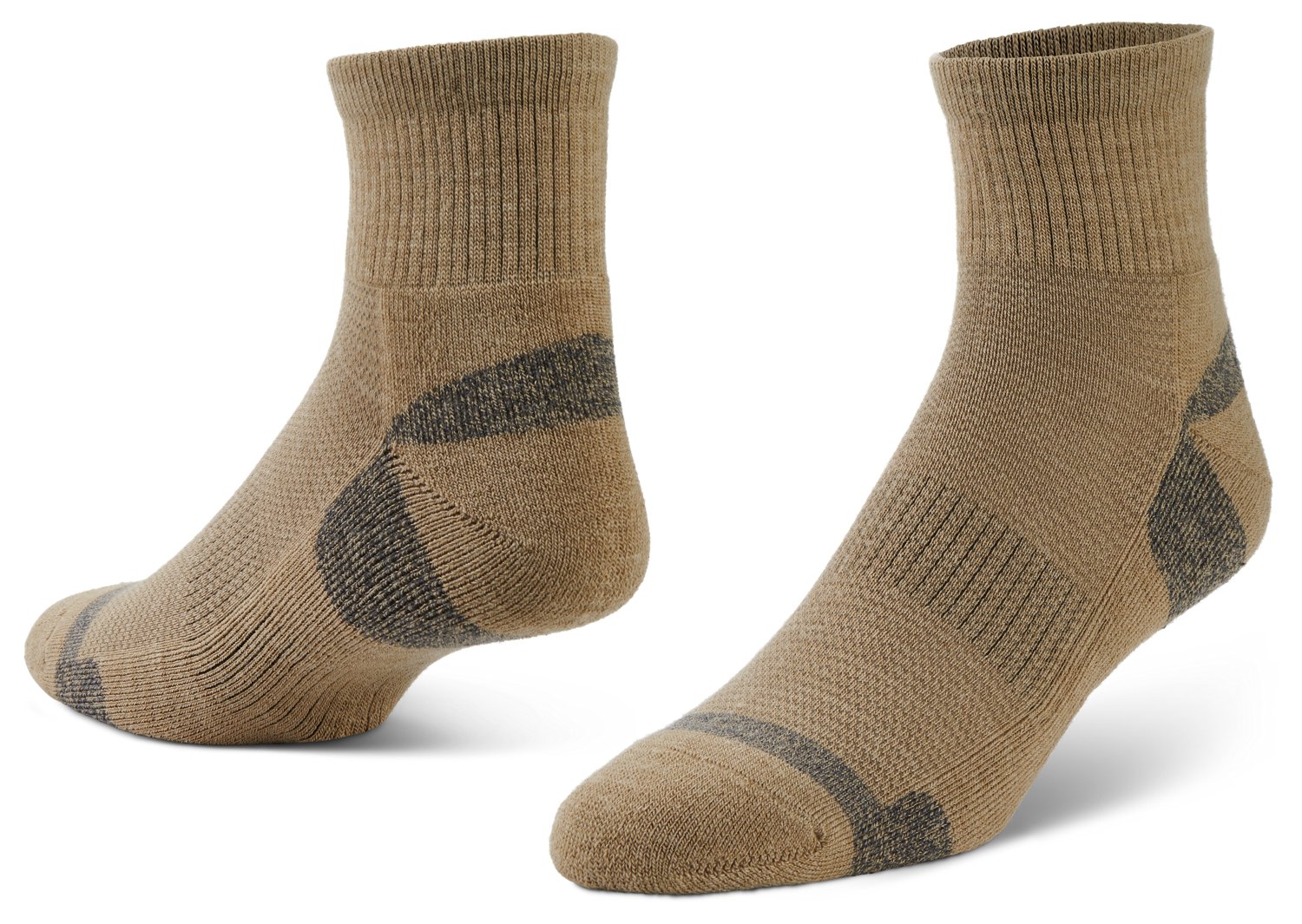 Magellan Outdoors Men's Broken Stripe Hiker Quarter Socks 2-pack