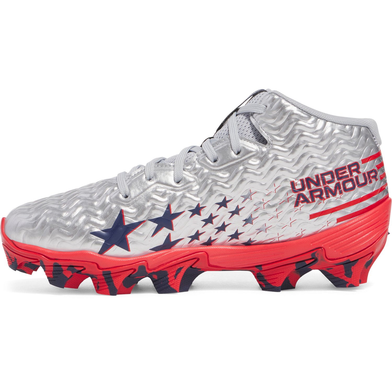 Under Armour Boys' Spotlight Hammer Jr. USA Football Cleats - view number 2