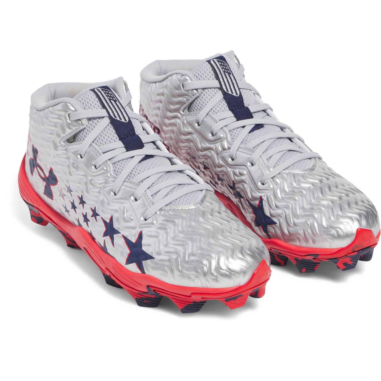 Under Armour Boys' Spotlight Hammer Jr. USA Football Cleats - view number 3