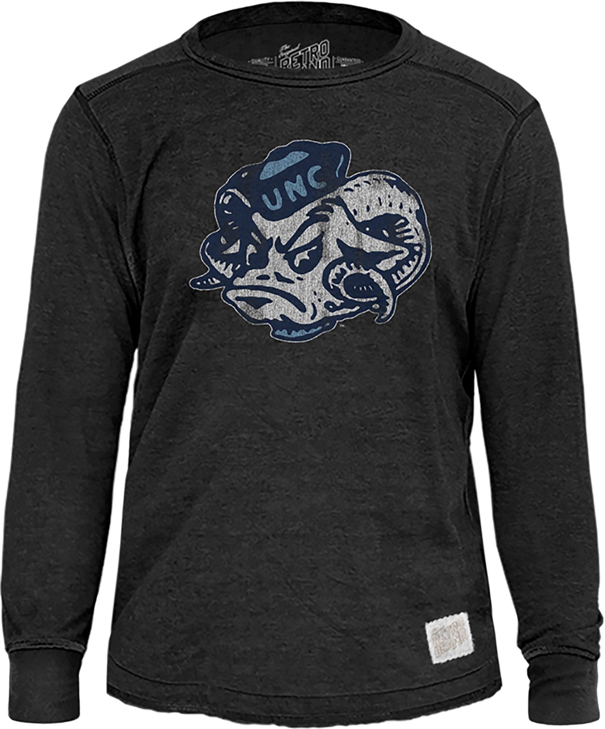WILDCAT RETRO Men's UNC Vault Ramses Head Deconstructed Long Sleeve Crew Sweater
