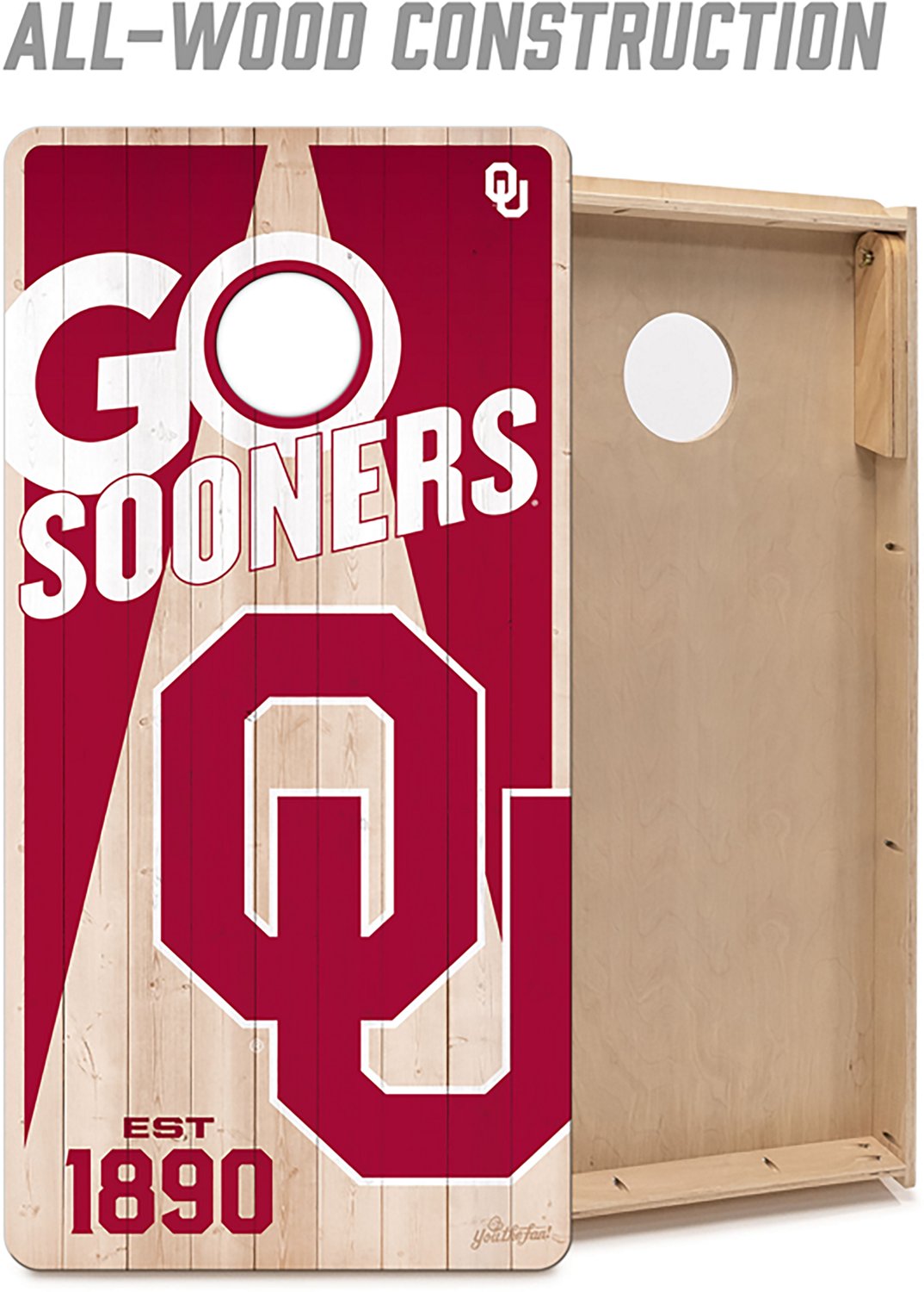 YouTheFan Oklahoma Solid Wood 2 ft x 4 ft Cornhole Set - view number 3