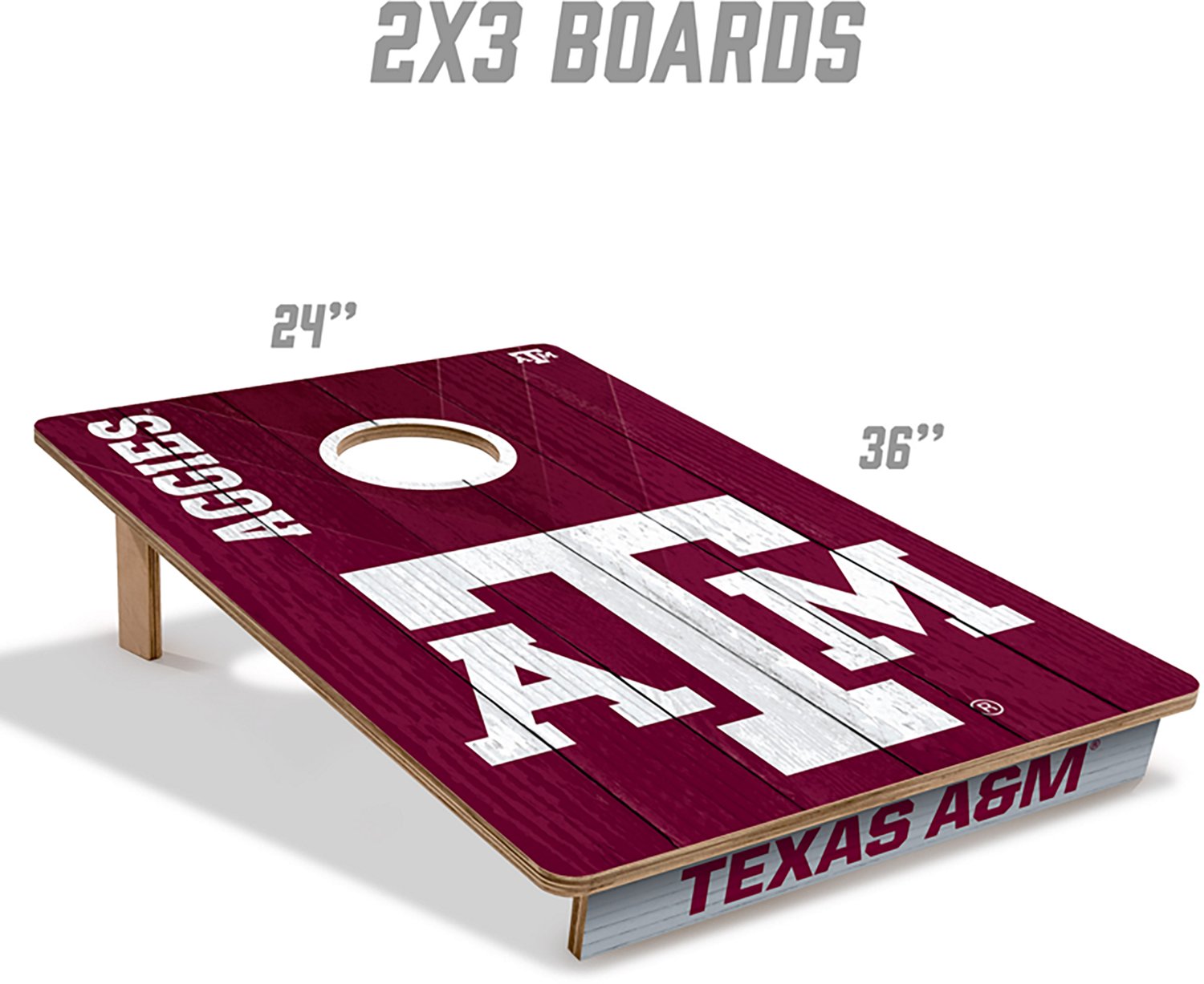 YouTheFan Texas A&M Solid Wood 2 ft x 3 ft Cornhole Set - view number 5