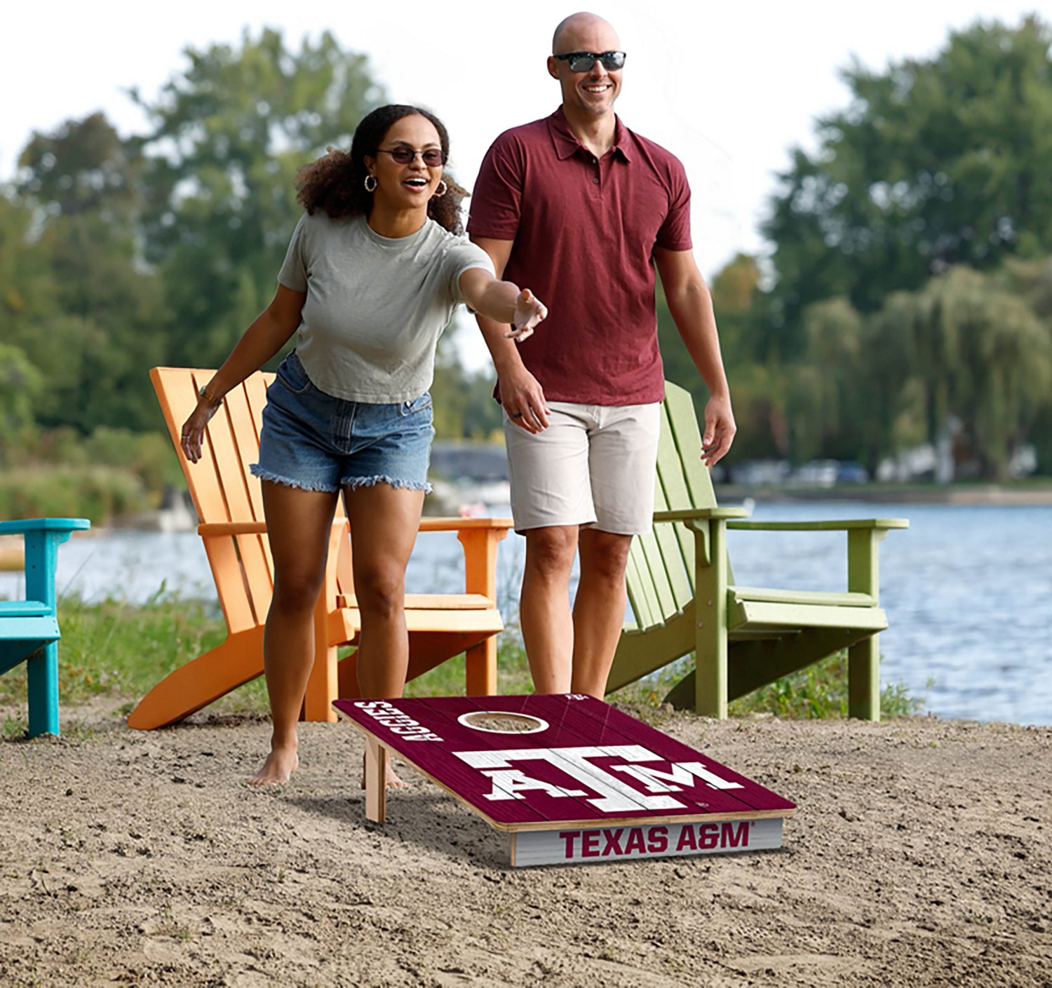 YouTheFan Texas A&M Solid Wood 2 ft x 3 ft Cornhole Set - view number 6