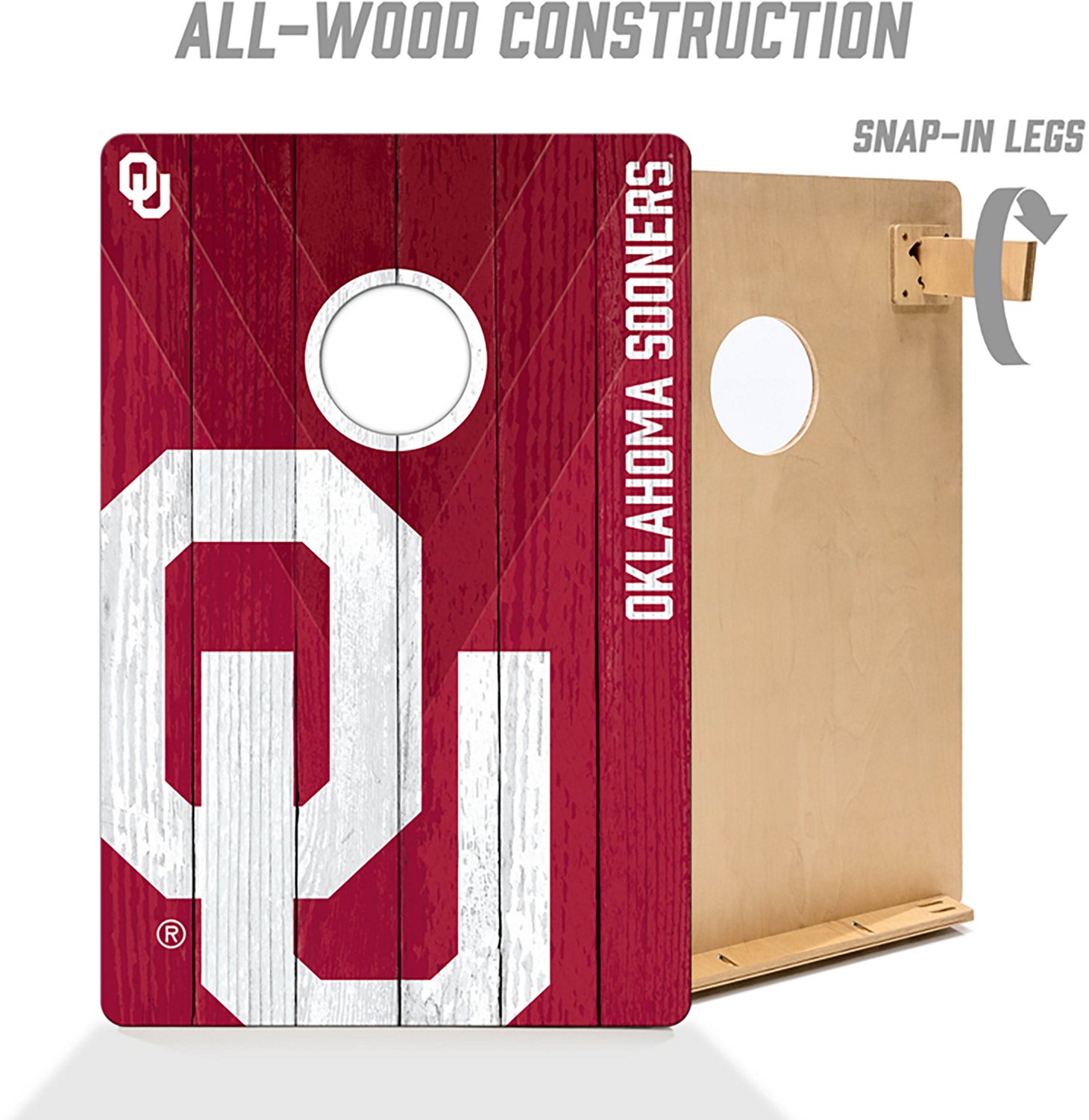 YouTheFan Oklahoma Solid Wood 2 ft x 3 ft Cornhole Set - view number 3