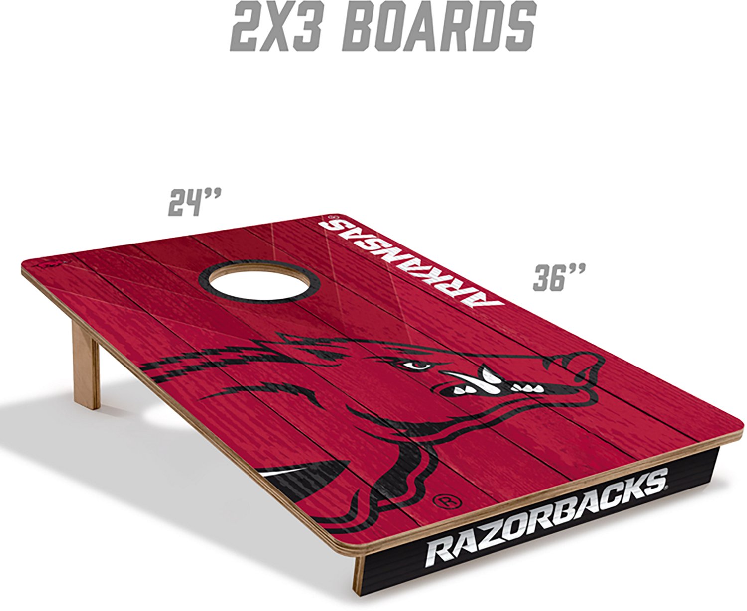 YouTheFan Arkansas Solid Wood 2 ft x 3 ft Cornhole Set - view number 5