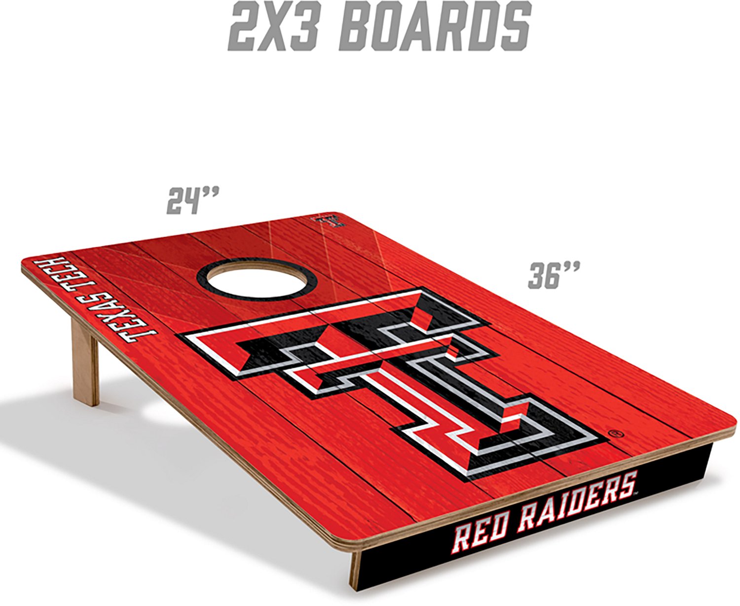 YouTheFan Texas Tech Solid Wood 2 ft x 3 ft Cornhole Set - view number 5