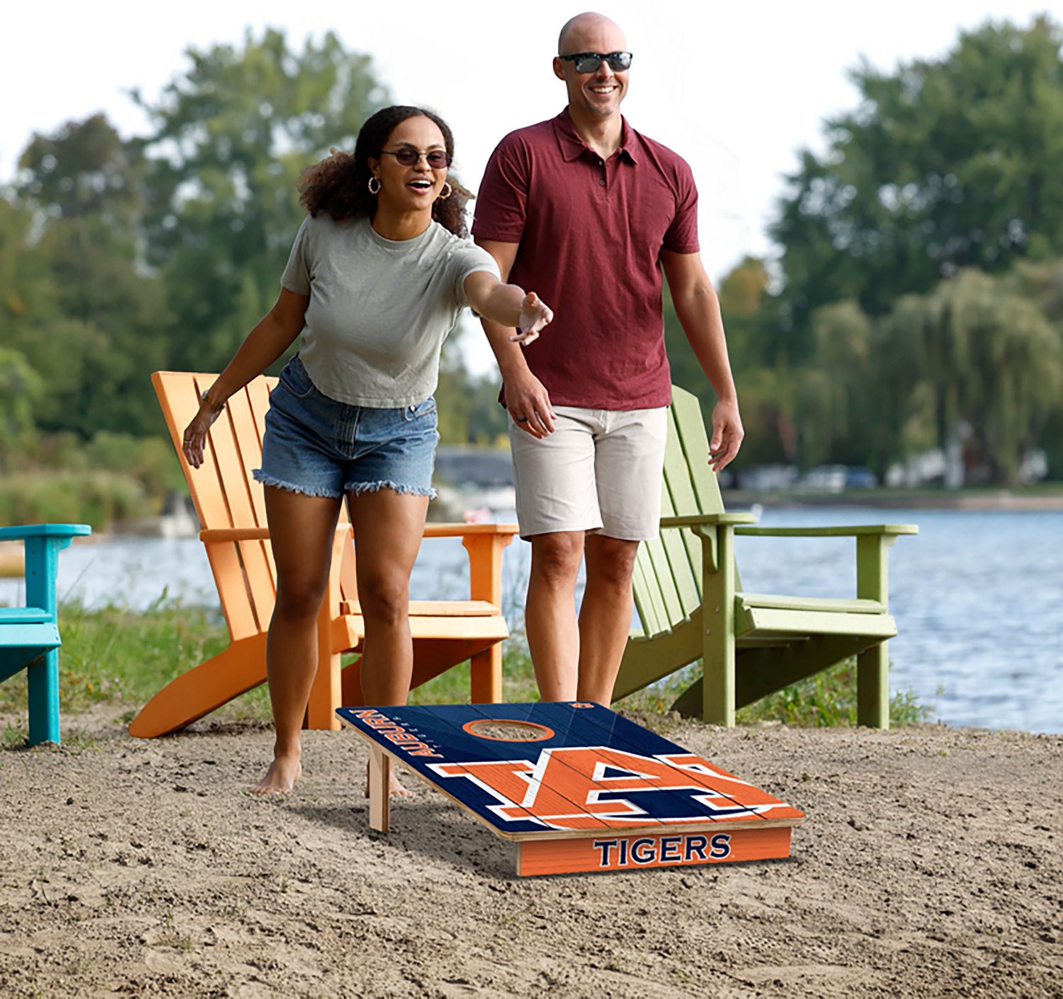 YouTheFan Auburn Solid Wood 2 ft x 3 ft Cornhole Set - view number 6