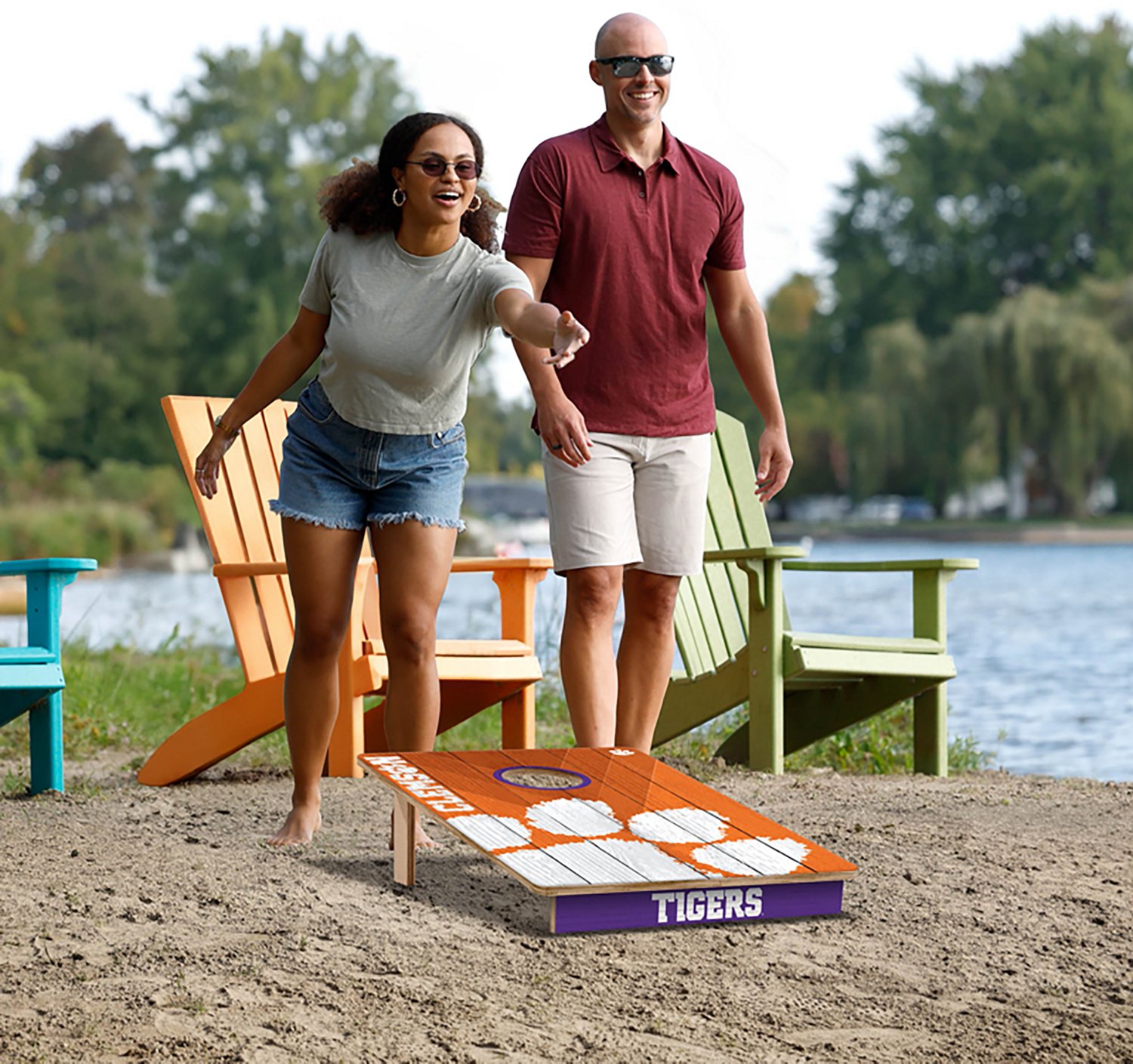 YouTheFan Clemson Solid Wood 2 ft x 3 ft Cornhole Set - view number 6