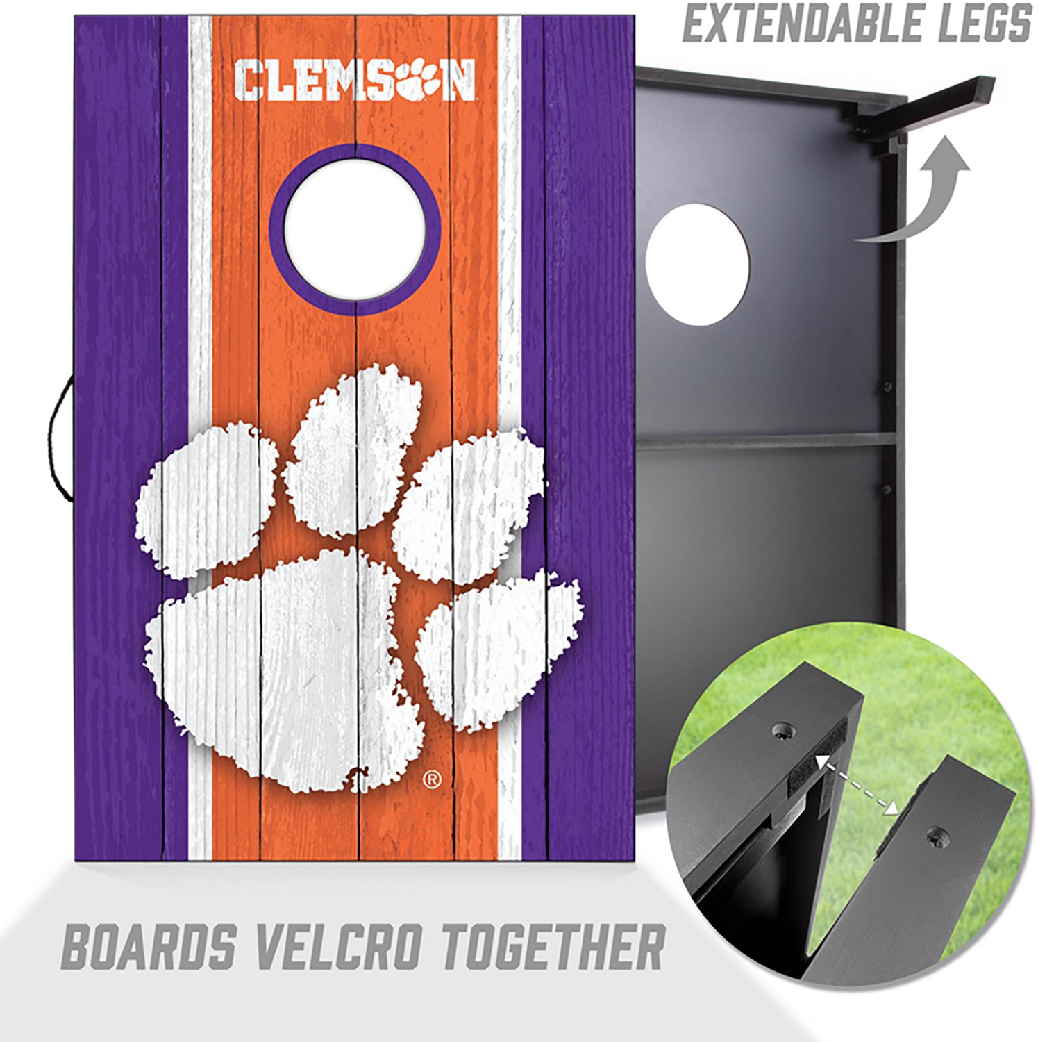 YouTheFan Clemson MDF 2 ft x 3 ft Cornhole Set - view number 3