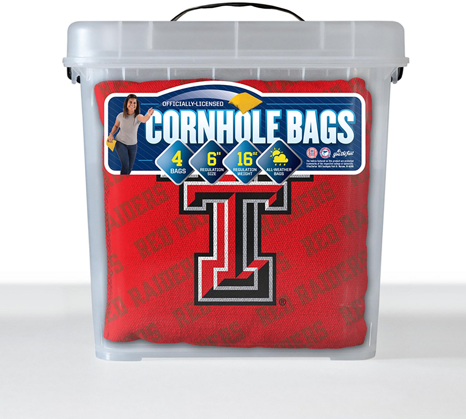 YouTheFan Texas Tech University Licensed Cornhole Bags 4-Pack - view number 6