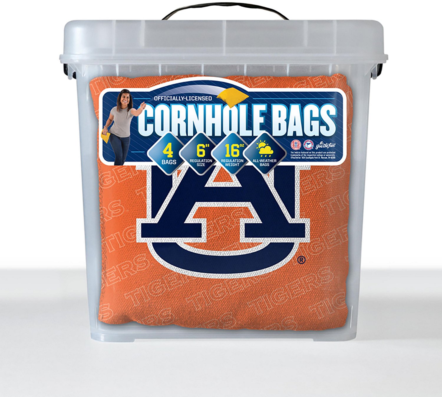 YouTheFan Auburn University Licensed Cornhole Bags 4-Pack - view number 6