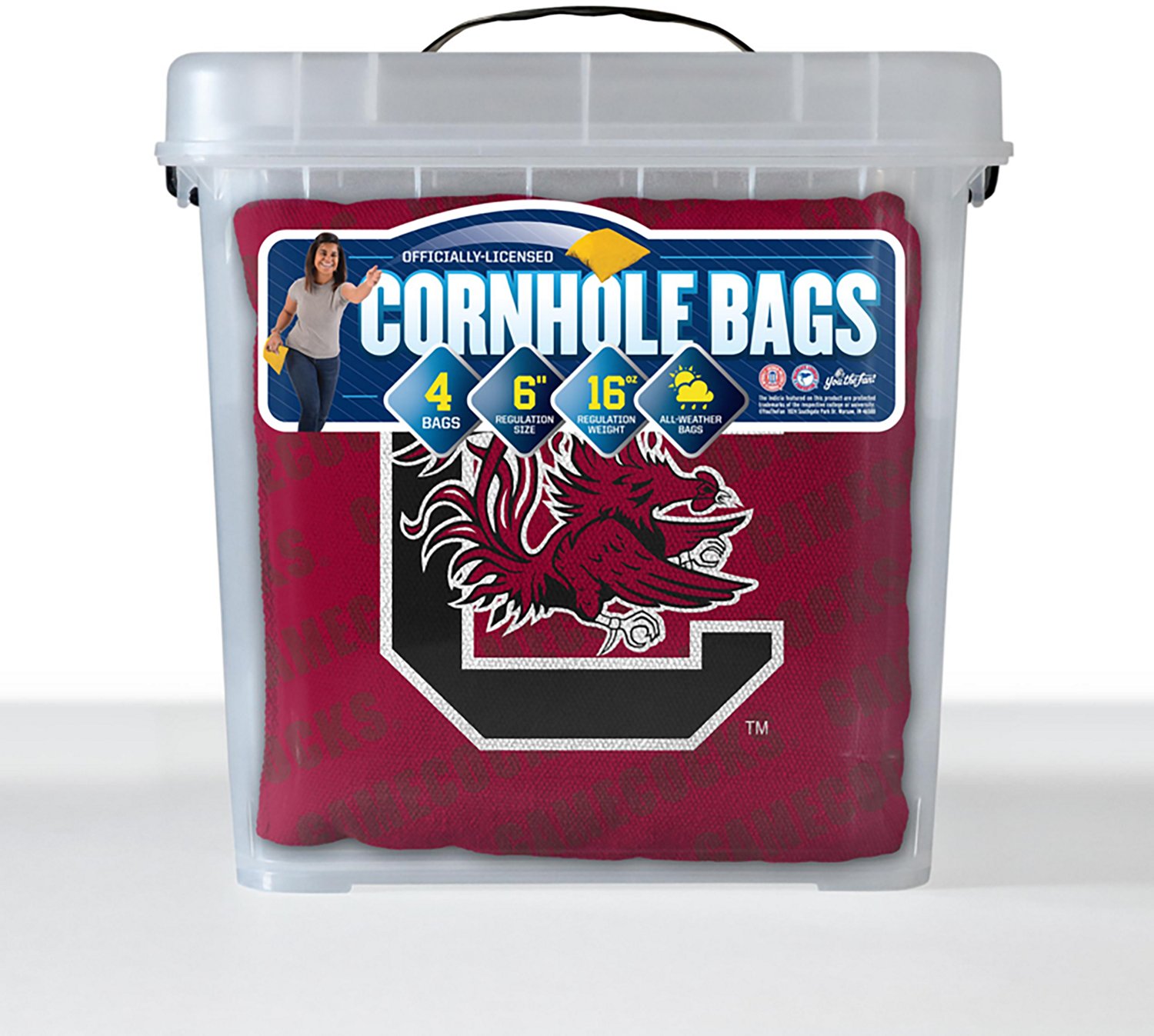 YouTheFan University of South Carolina Licensed Cornhole Bags 4-Pack - view number 6