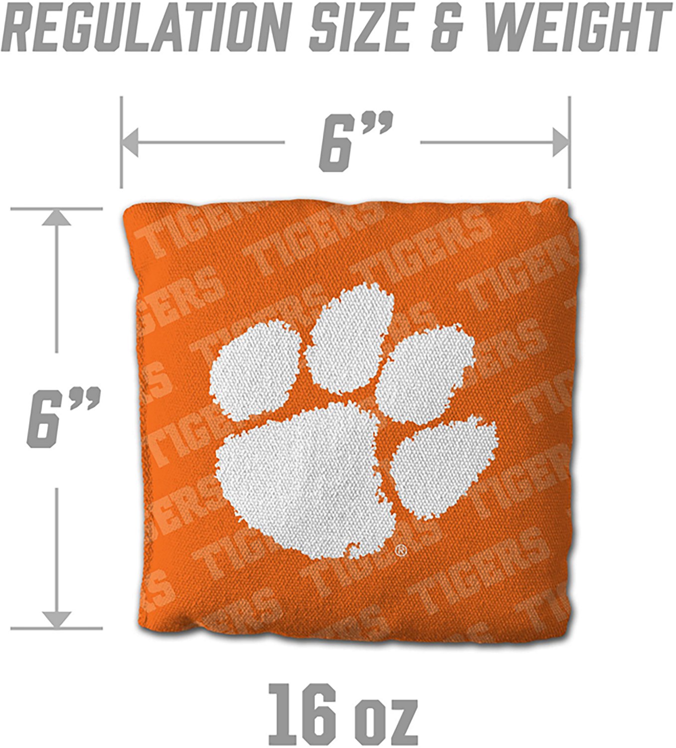 YouTheFan Clemson University Licensed Cornhole Bags 4-Pack - view number 3