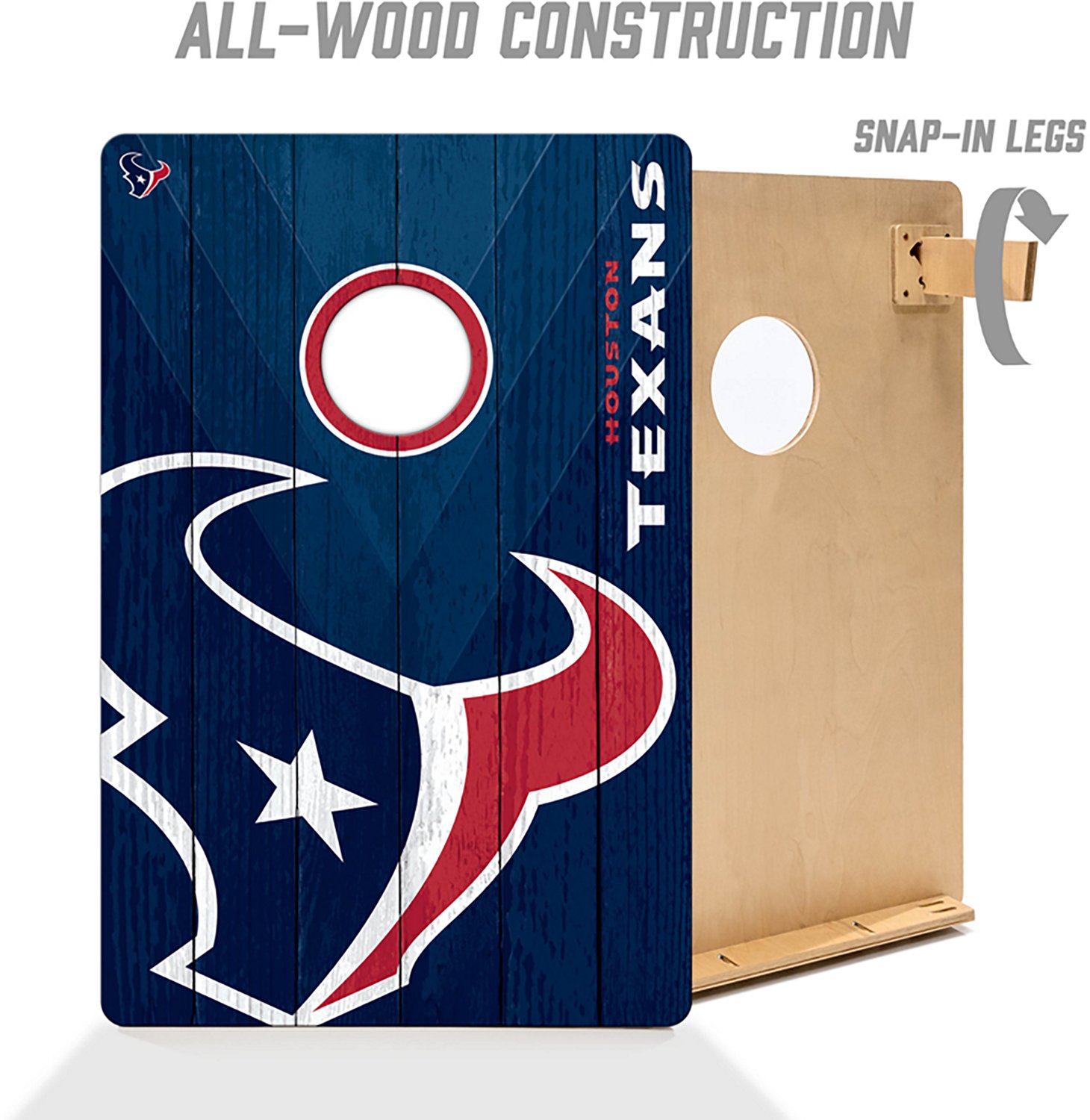 YouTheFan Texans Solid Wood 2 ft x 3 ft Cornhole Set - view number 3