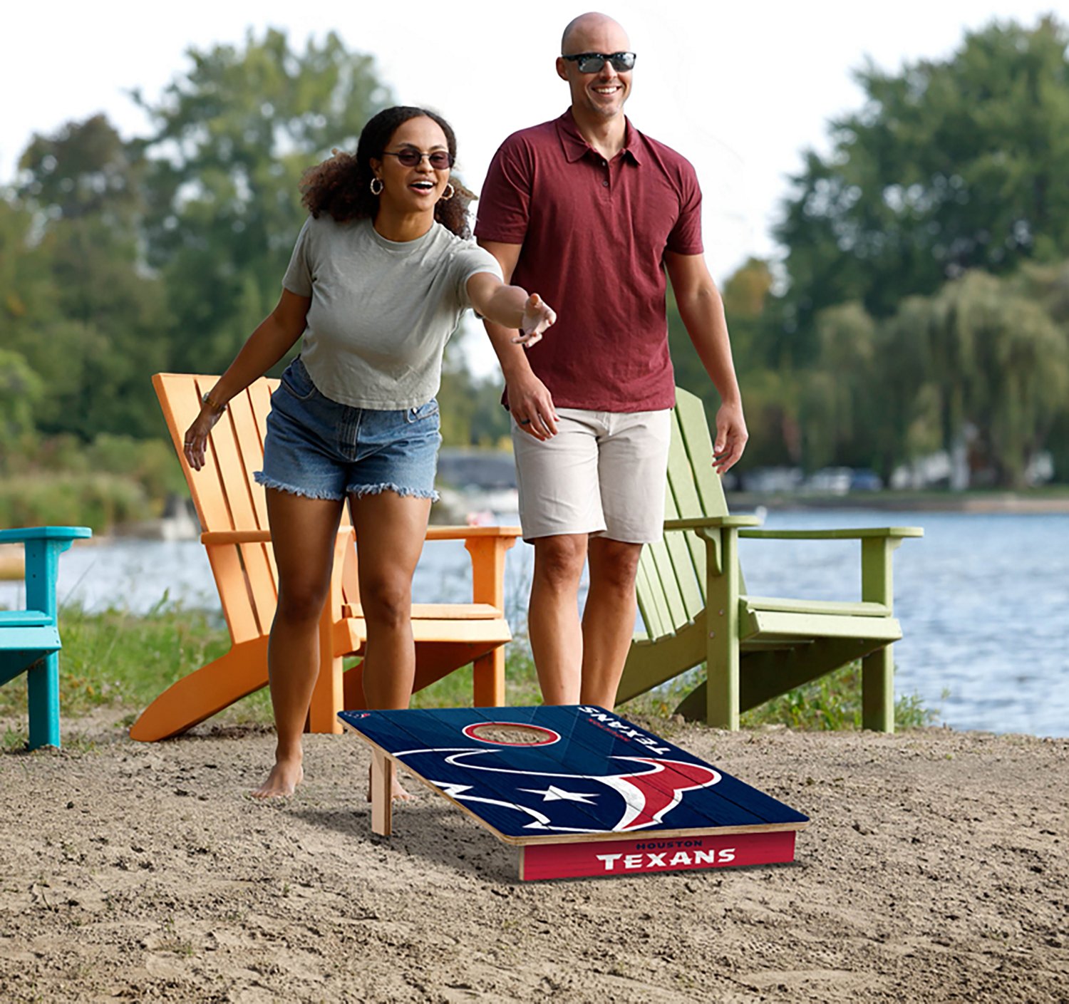 YouTheFan Texans Solid Wood 2 ft x 3 ft Cornhole Set - view number 6