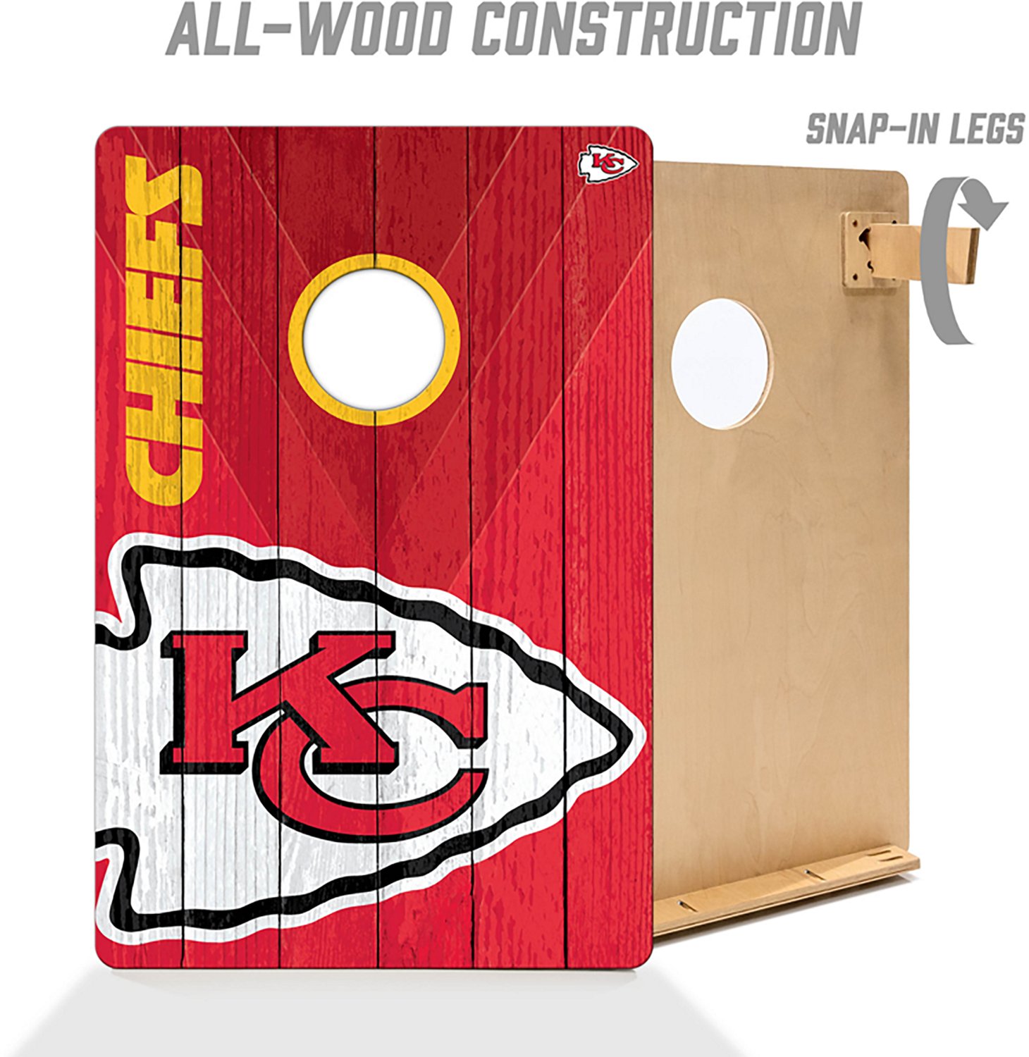 YouTheFan Chiefs Solid Wood 2 ft x 3 ft Cornhole Set - view number 3