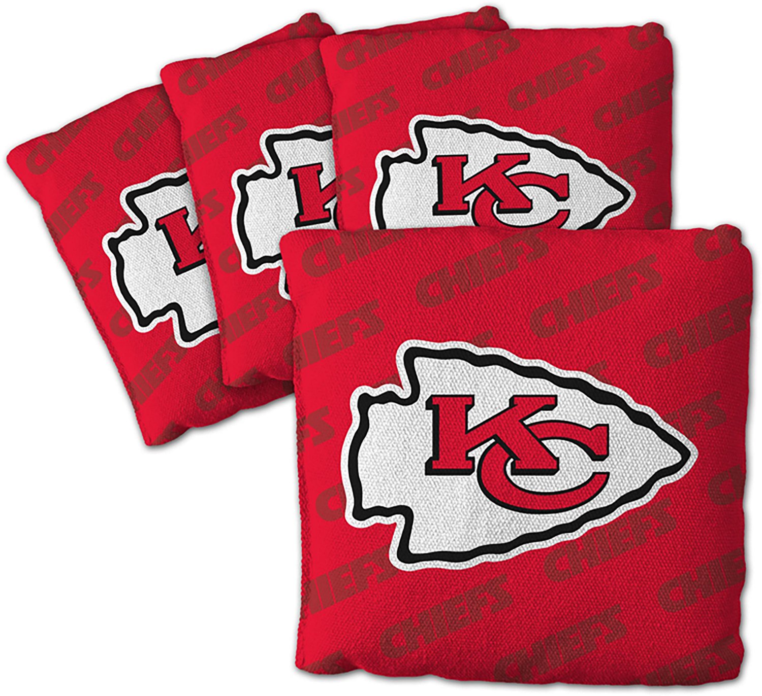 YouTheFan Kansas City Chiefs Licensed Cornhole Bags 4-Pack