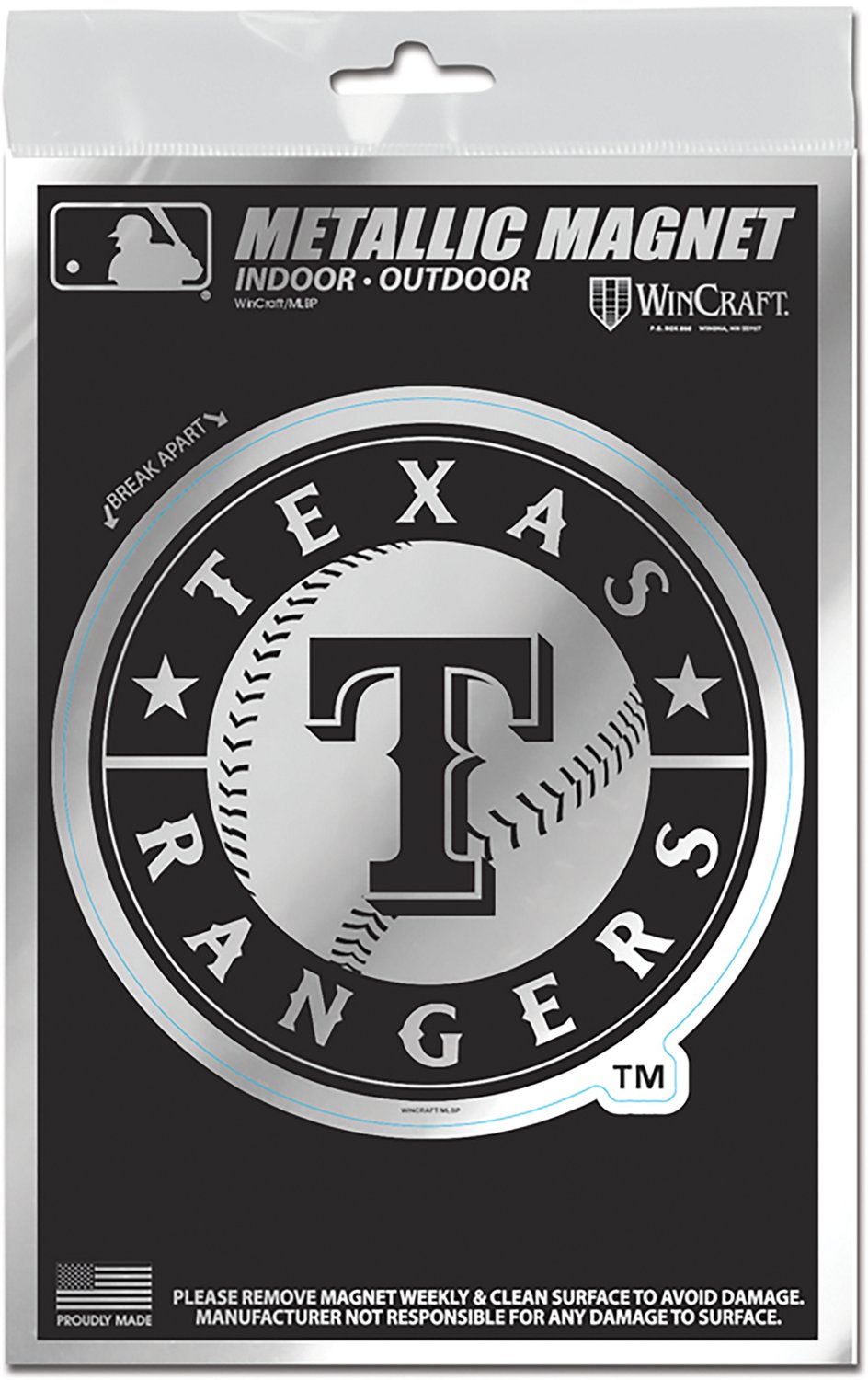 WinCraft Texas Rangers 3 x 5 in. Metallic Magnet