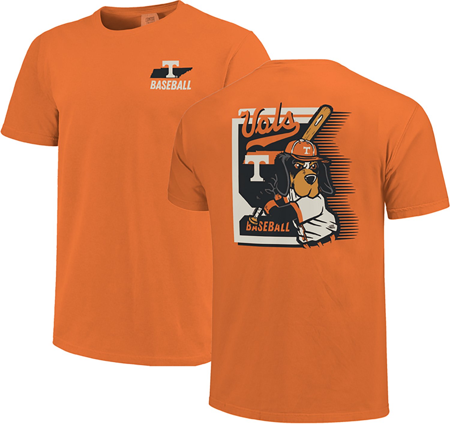 Image One Men's Tennessee Volunteers Baseball Card Mascot Short Sleeve T-shirt - view number 3