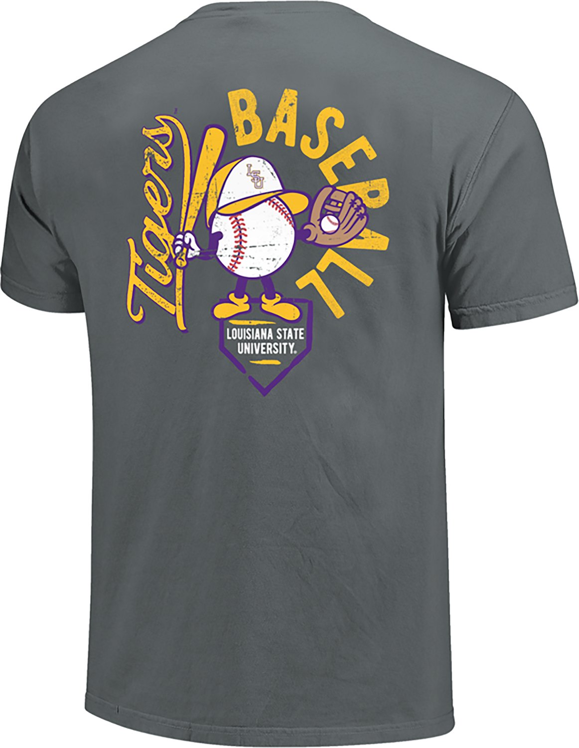 Image One Boys' LSU Tigers Bat Boy Double Sided Short Sleeve T-shirt