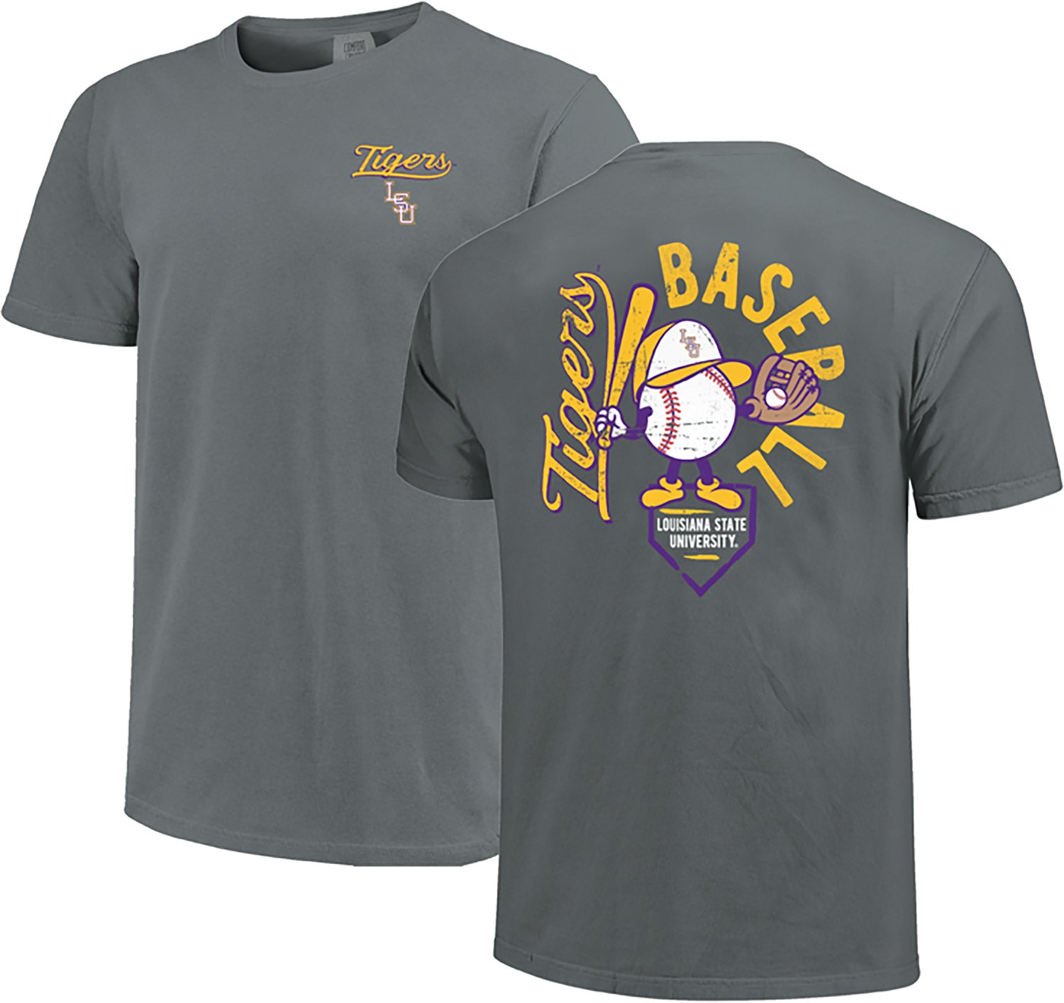 Image One Boys' LSU Tigers Bat Boy Double Sided Short Sleeve T-shirt - view number 3