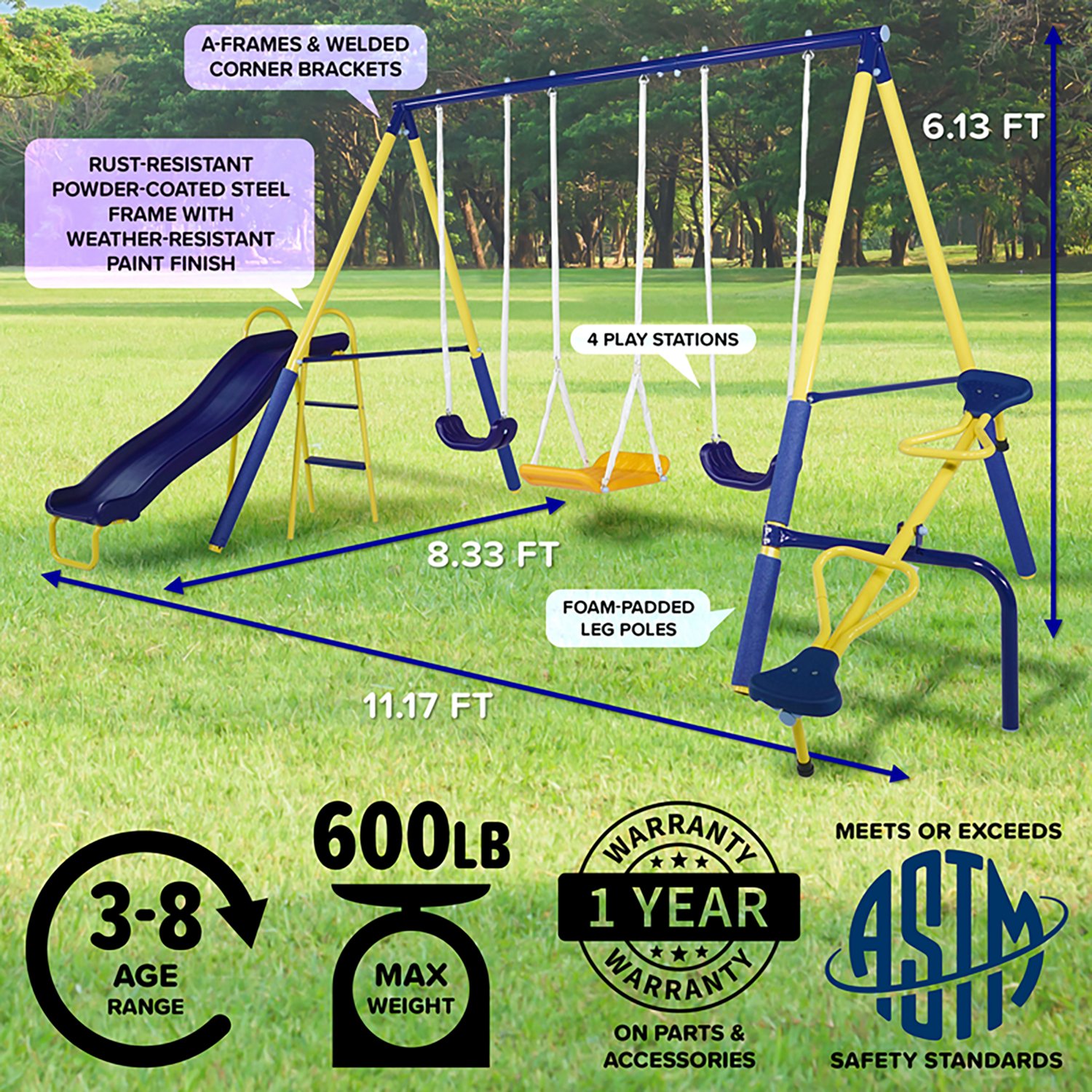 Sportspower Palmview Metal Swing Set - view number 4