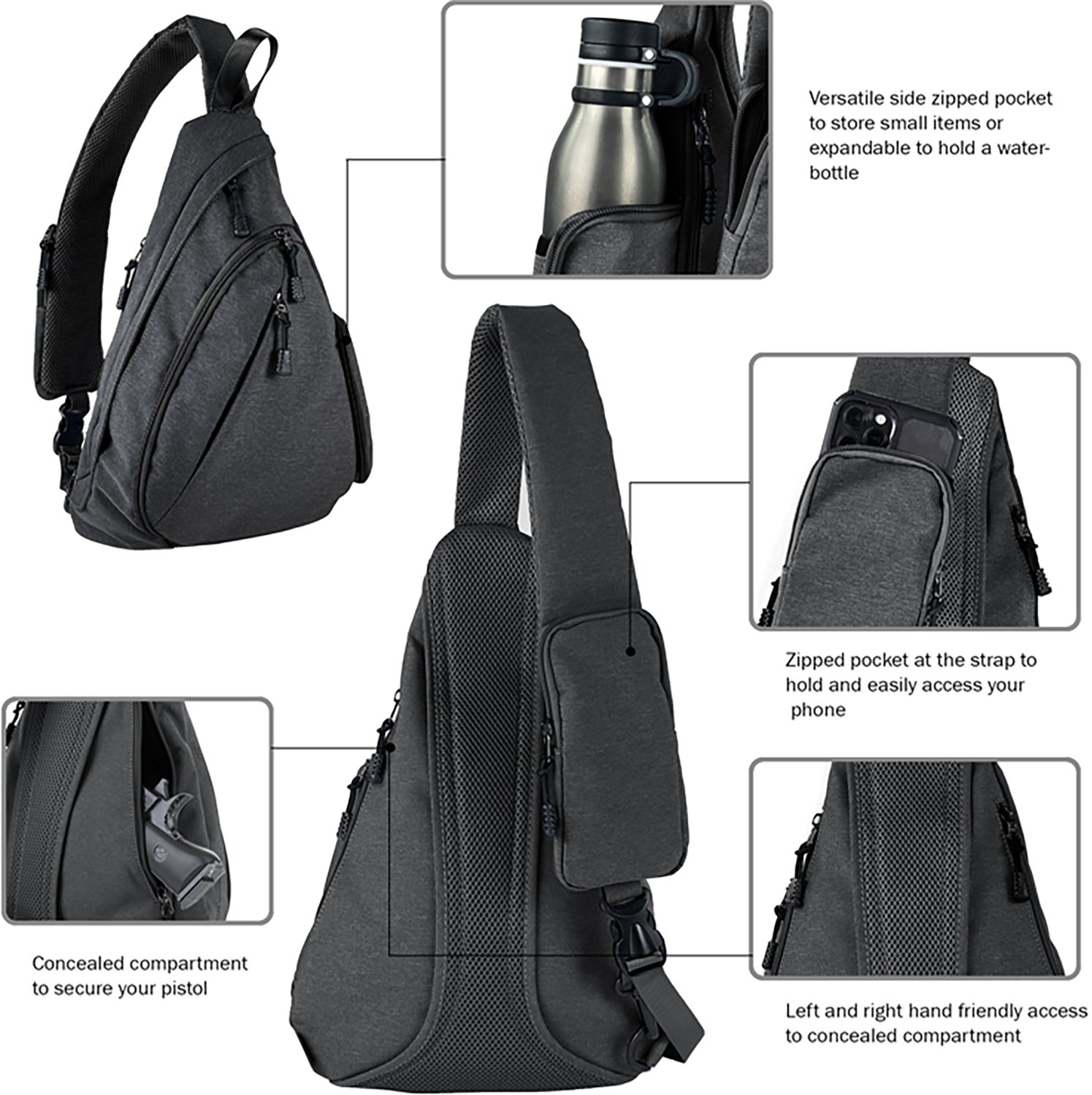 Jessie & James Peyton Sling Shoulder Concealed Carry Backpack                                                                    - view number 3