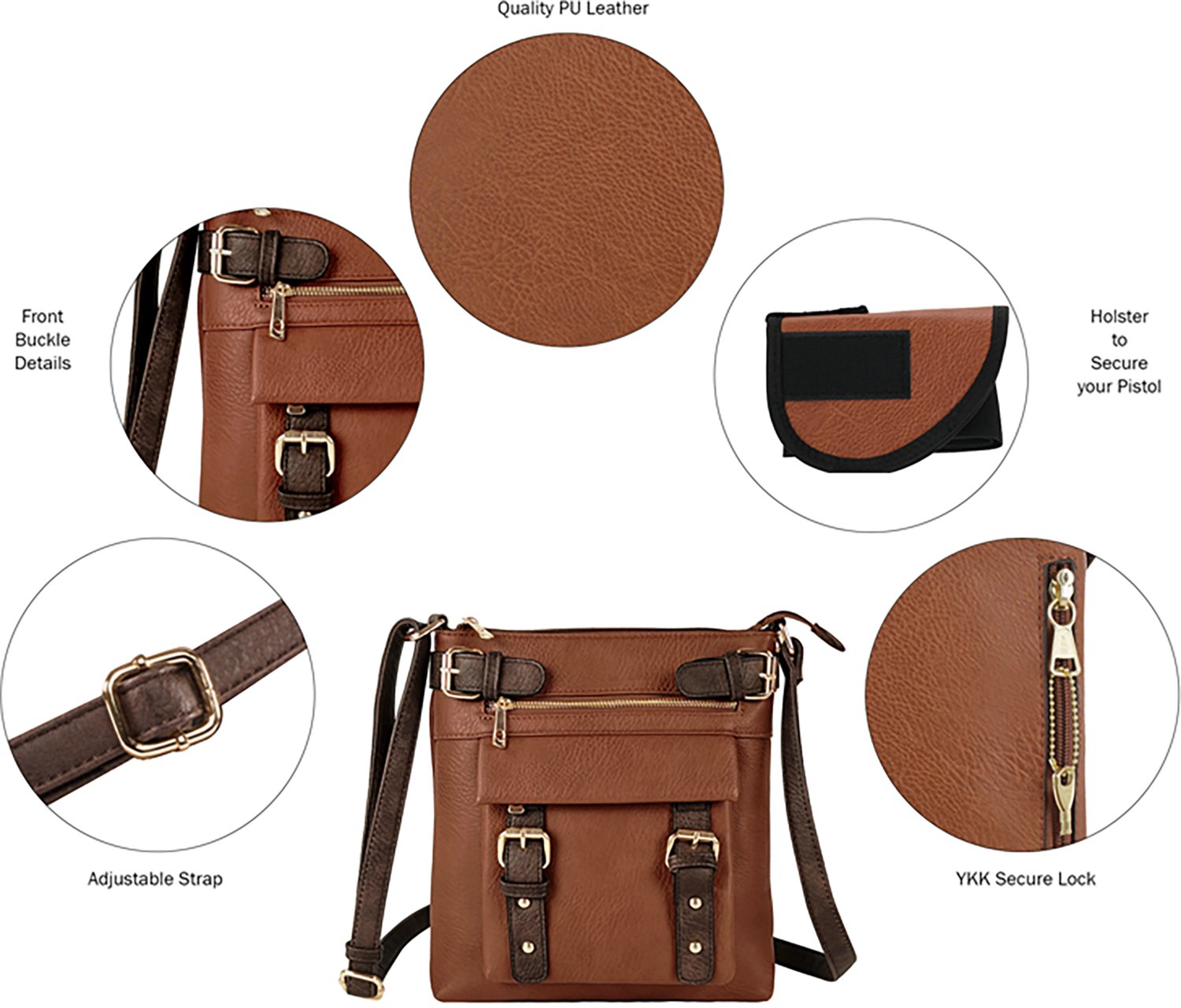 Jessie & James Hannah Concealed Carry Lock and Key Crossbody Bag                                                                 - view number 7