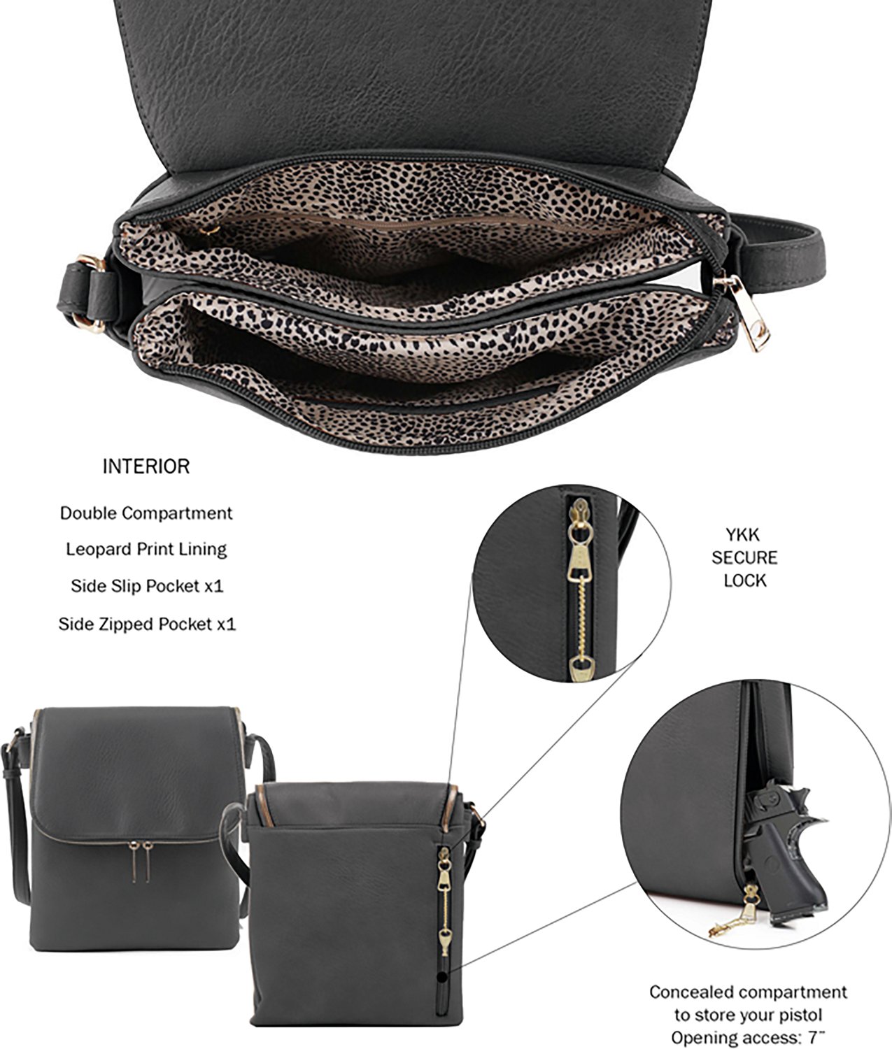Jessie & James Cheyanne Concealed Carry Lock and Key Crossbody Bag - view number 3