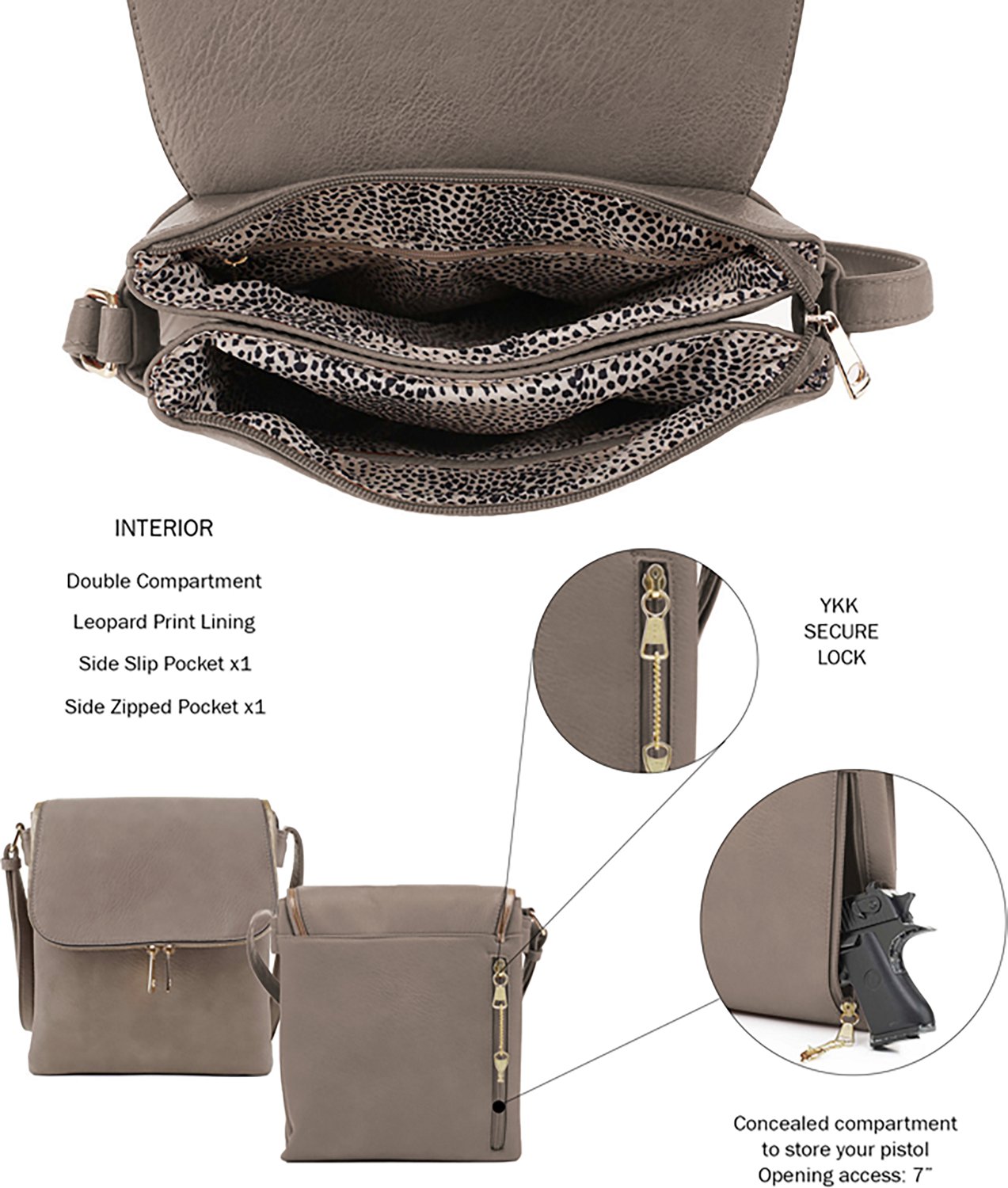 Jessie & James Cheyanne Concealed Carry Lock and Key Crossbody Bag - view number 3