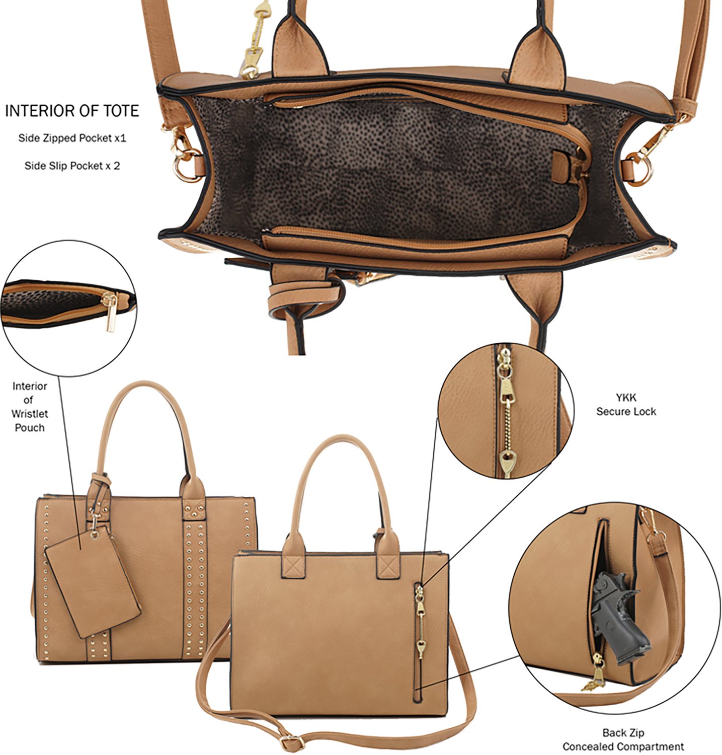 Jessie & James Kate Concealed Carry Lock and Key Satchel - view number 6