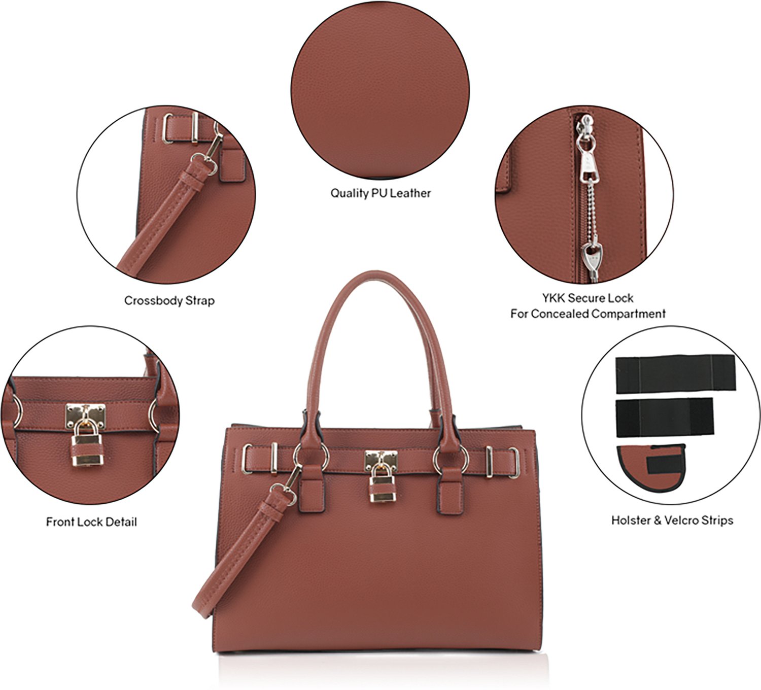 Jessie & James Dina Concealed Carry Lock and Key Satchel                                                                         - view number 3