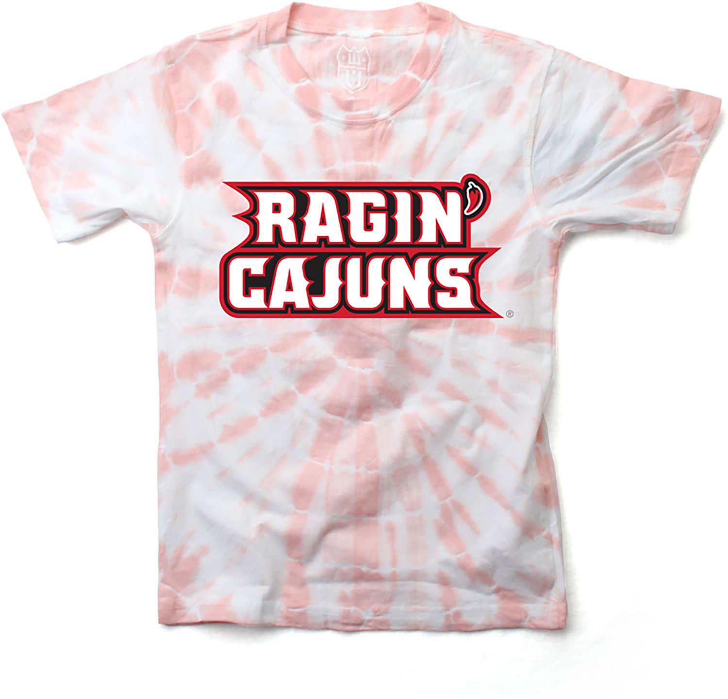 Wes & Willy Girls' University of Louisiana-Lafayette Logo Circle Tie Dye Graphic T-shirt