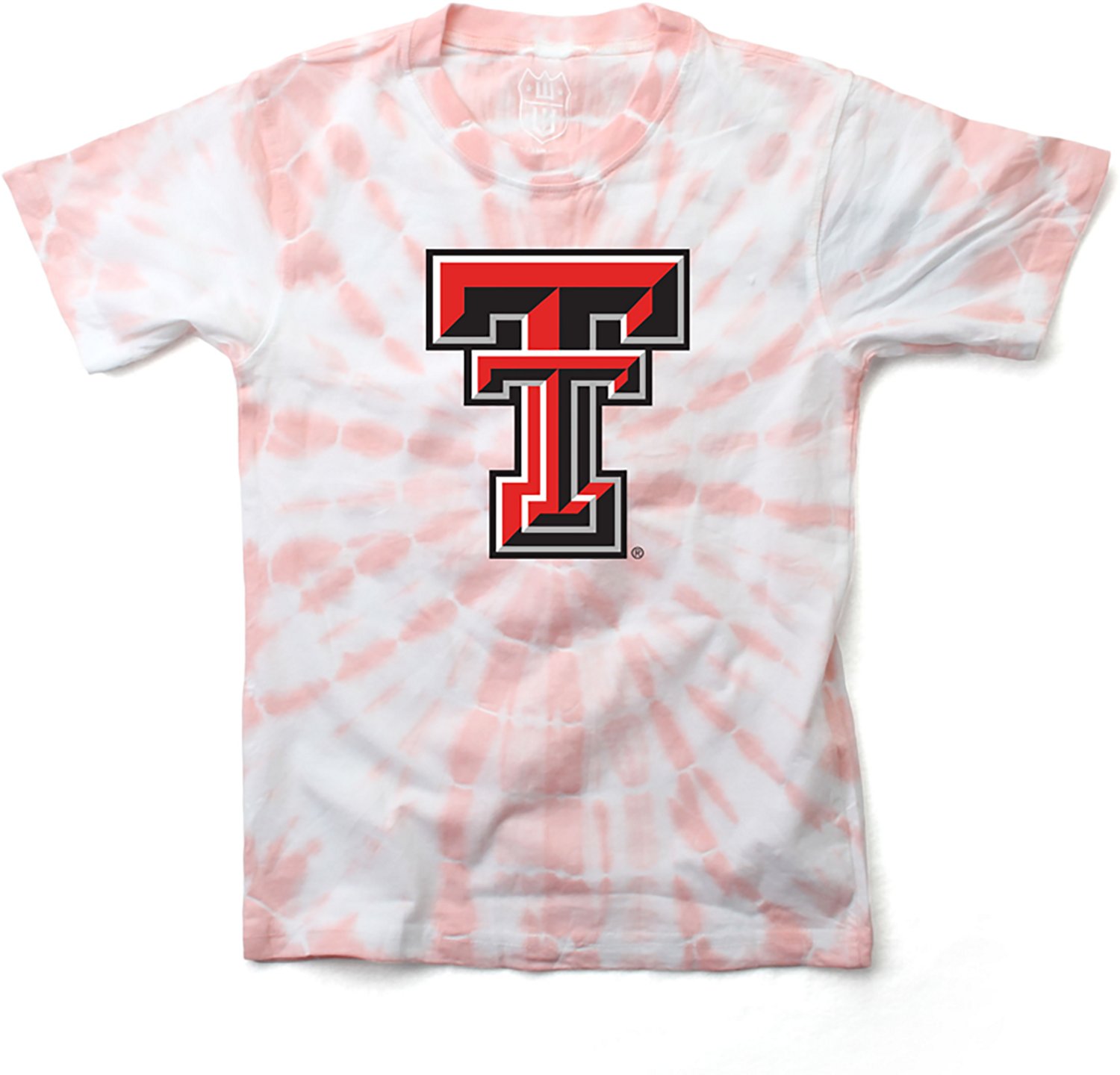 Wes & Willy Girls' Texas Tech University Logo Circle Tie Dye Graphic T-shirt