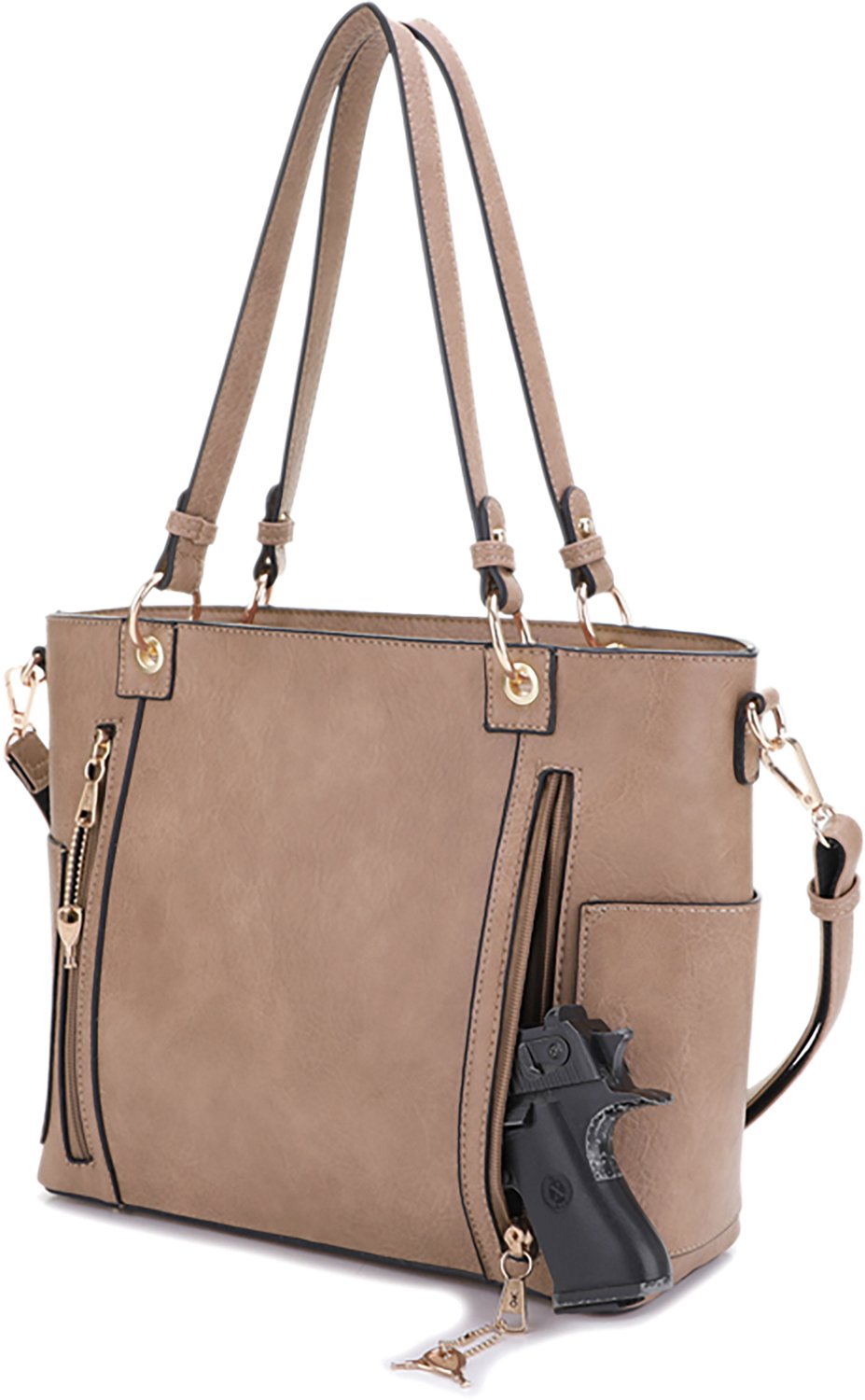 Jessie & James Austin Whipstitching Concealed Carry Lock and Key Tote Bag - view number 4