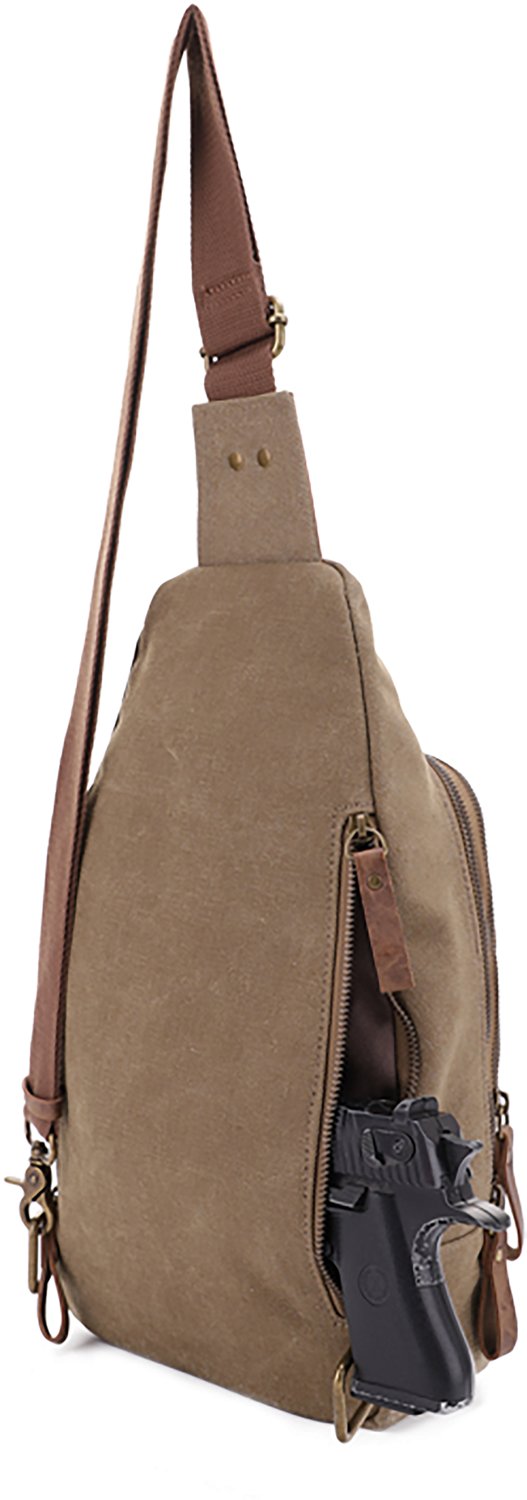 Jessie & James Glacier Canvas Concealed Carry Sling Shoulder Backpack - view number 2