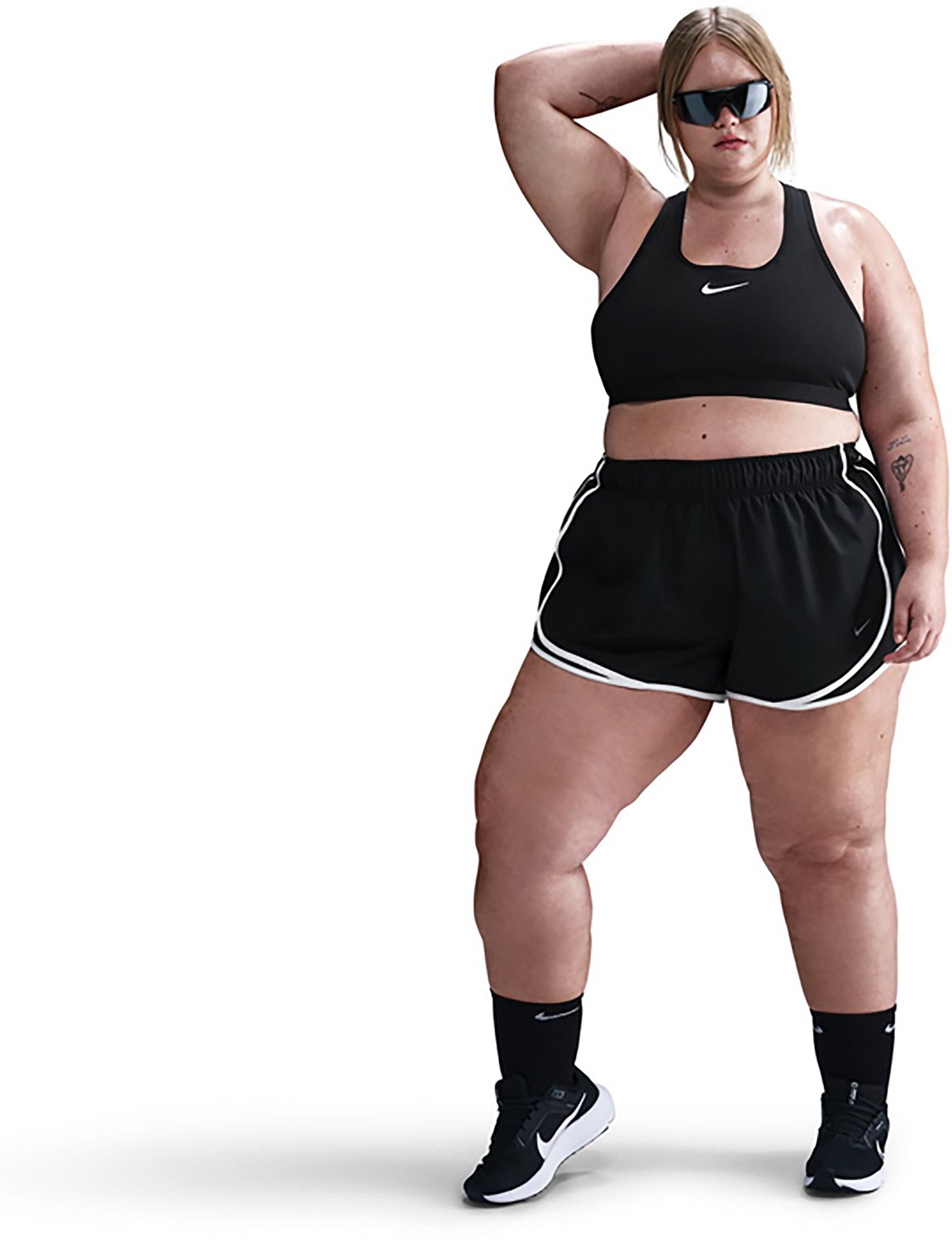 Nike Women's Tempo Dri-FIT Mid Rise Plus Size Running Shorts 3 in - view number 7