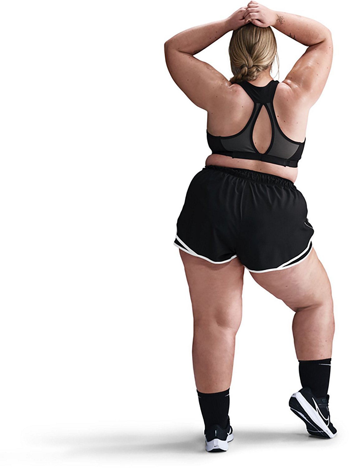 Nike Women's Tempo Dri-FIT Mid Rise Plus Size Running Shorts 3 in - view number 8
