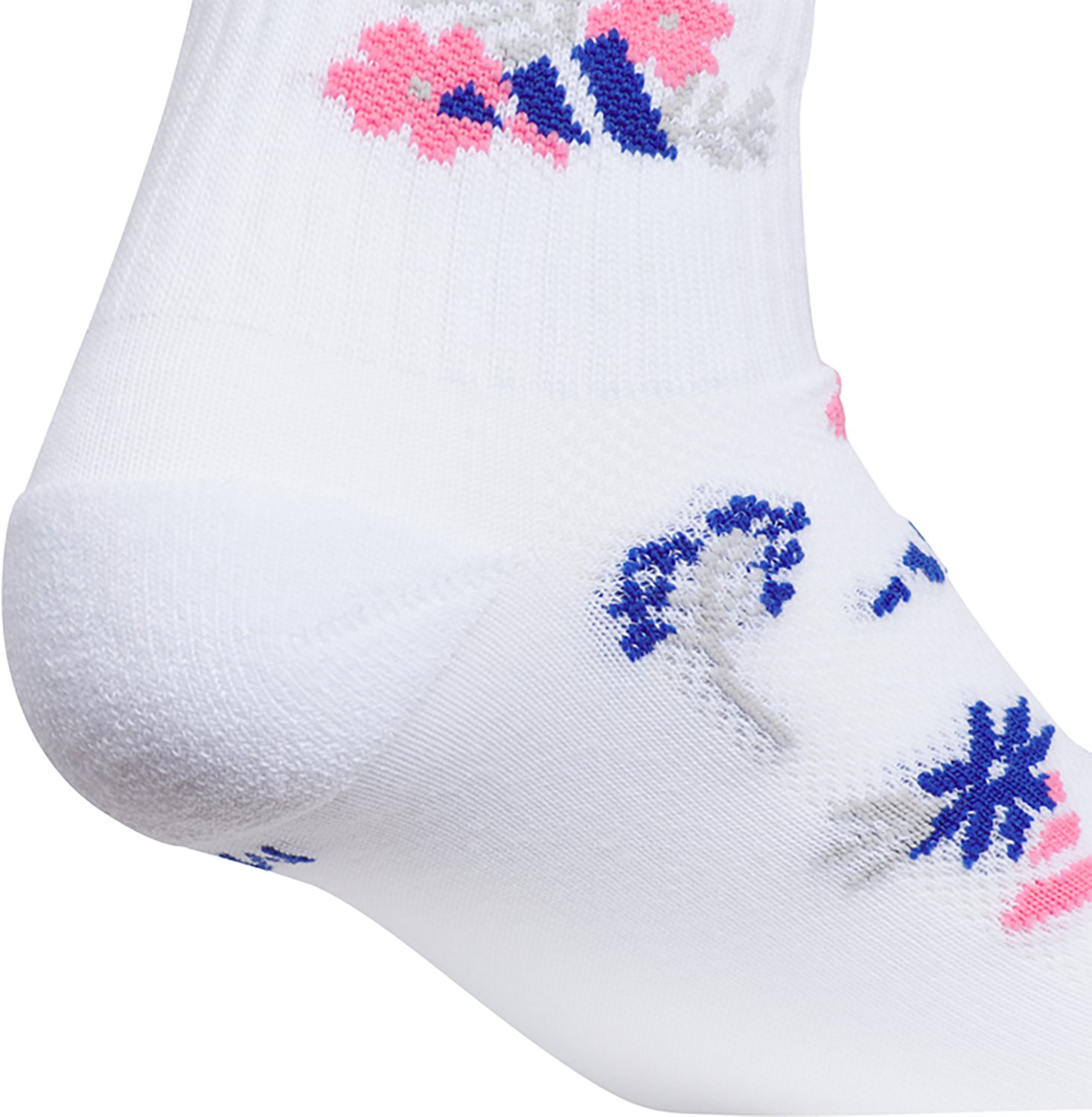 adidas Youth Girls' Cushioned Floral Graphic Quarter Socks 6 Pack - view number 4