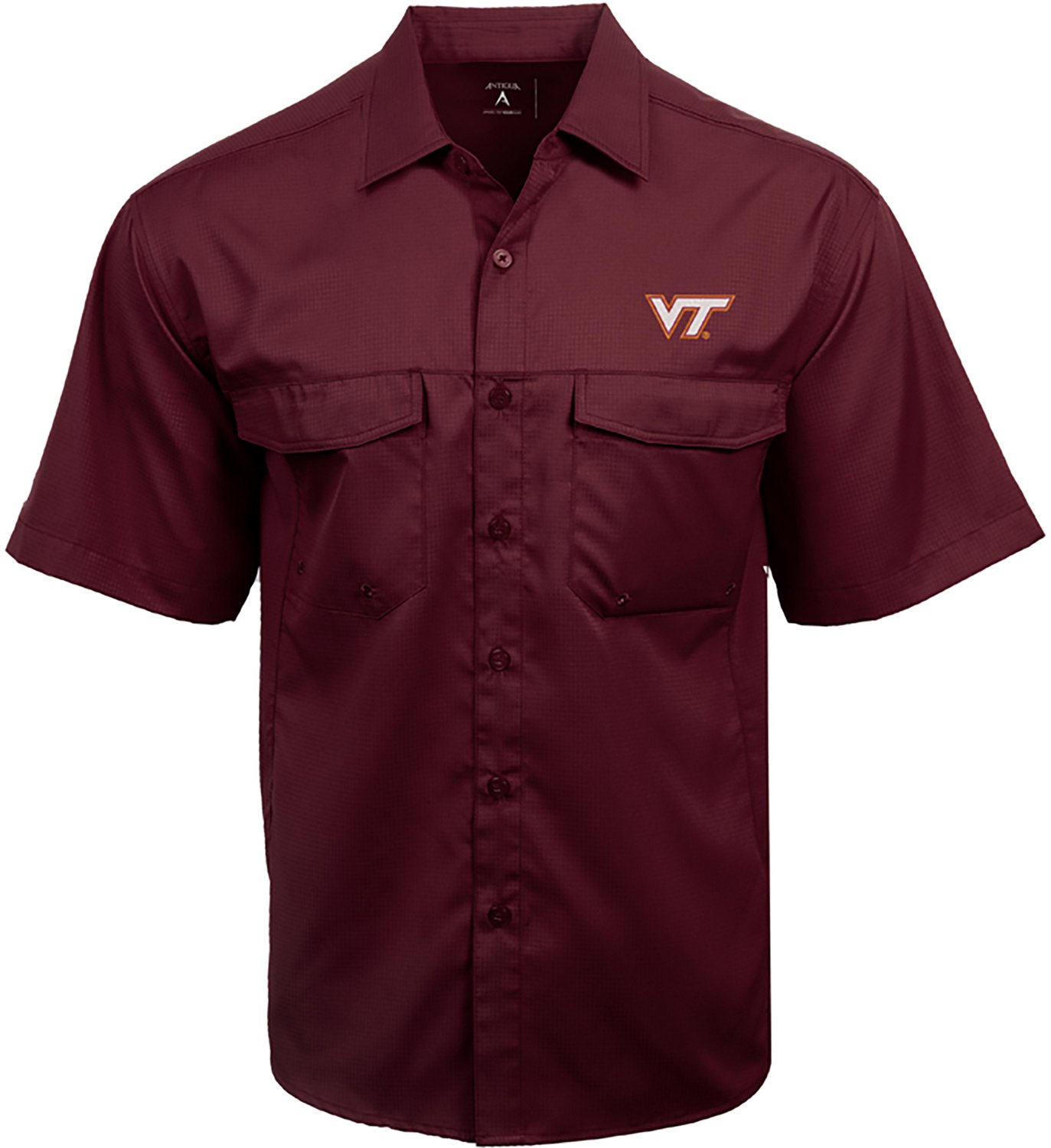 Antigua Men's Virginia Tech Game Day Fishing Shirt - view number 2