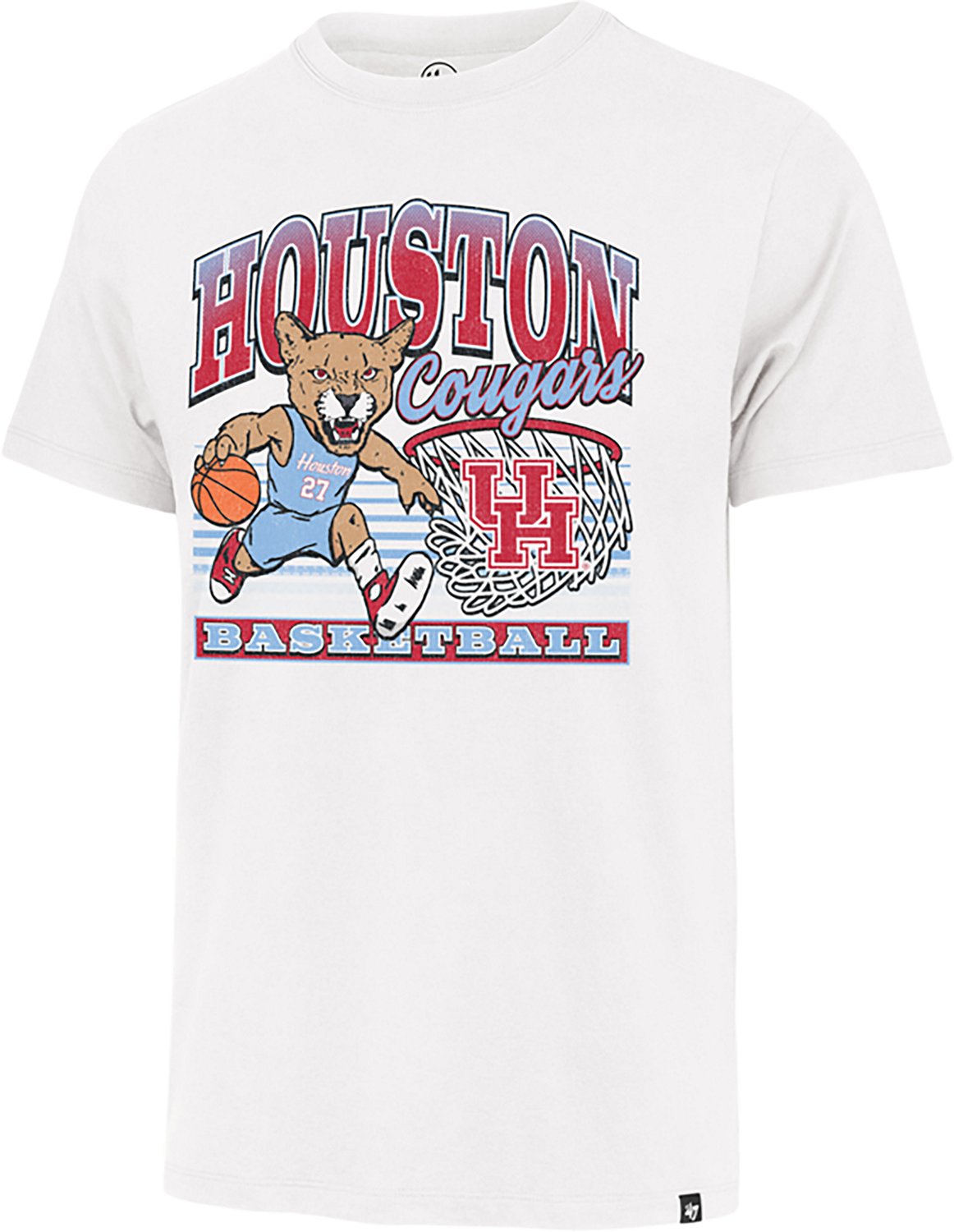 47B Men's Houston Blue Cougar Basketball Franklin Short Sleeve T-shirt