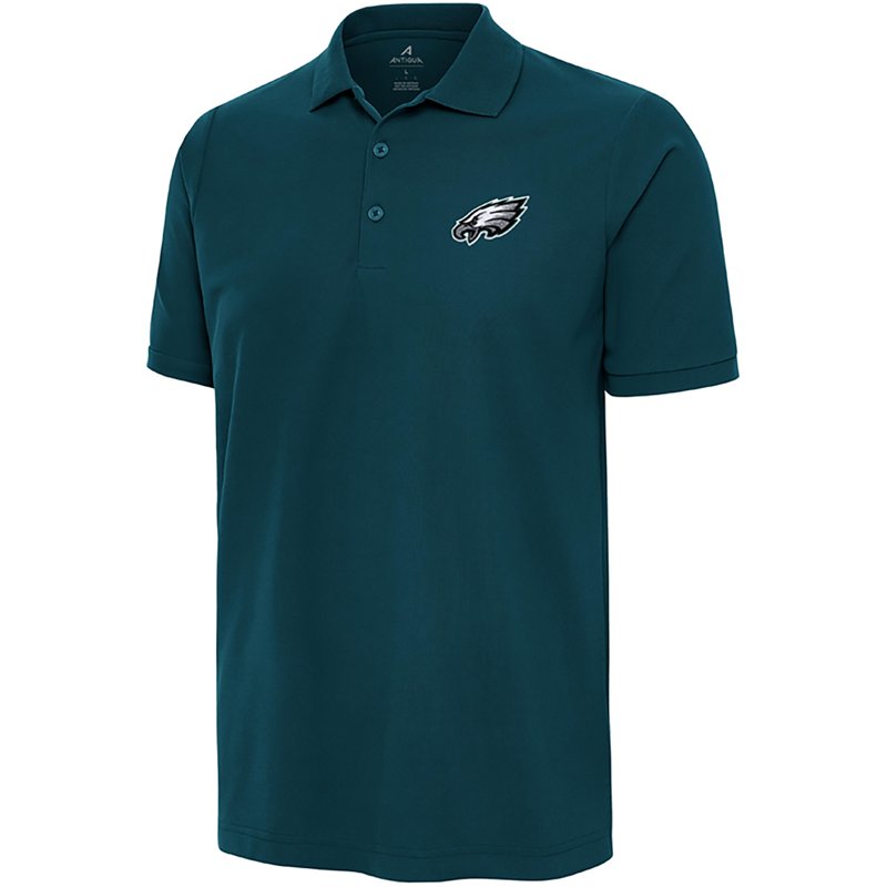 Antigua Men's Philadelphia Eagles Legacy Pique Short Sleeve Polo Shirt-image